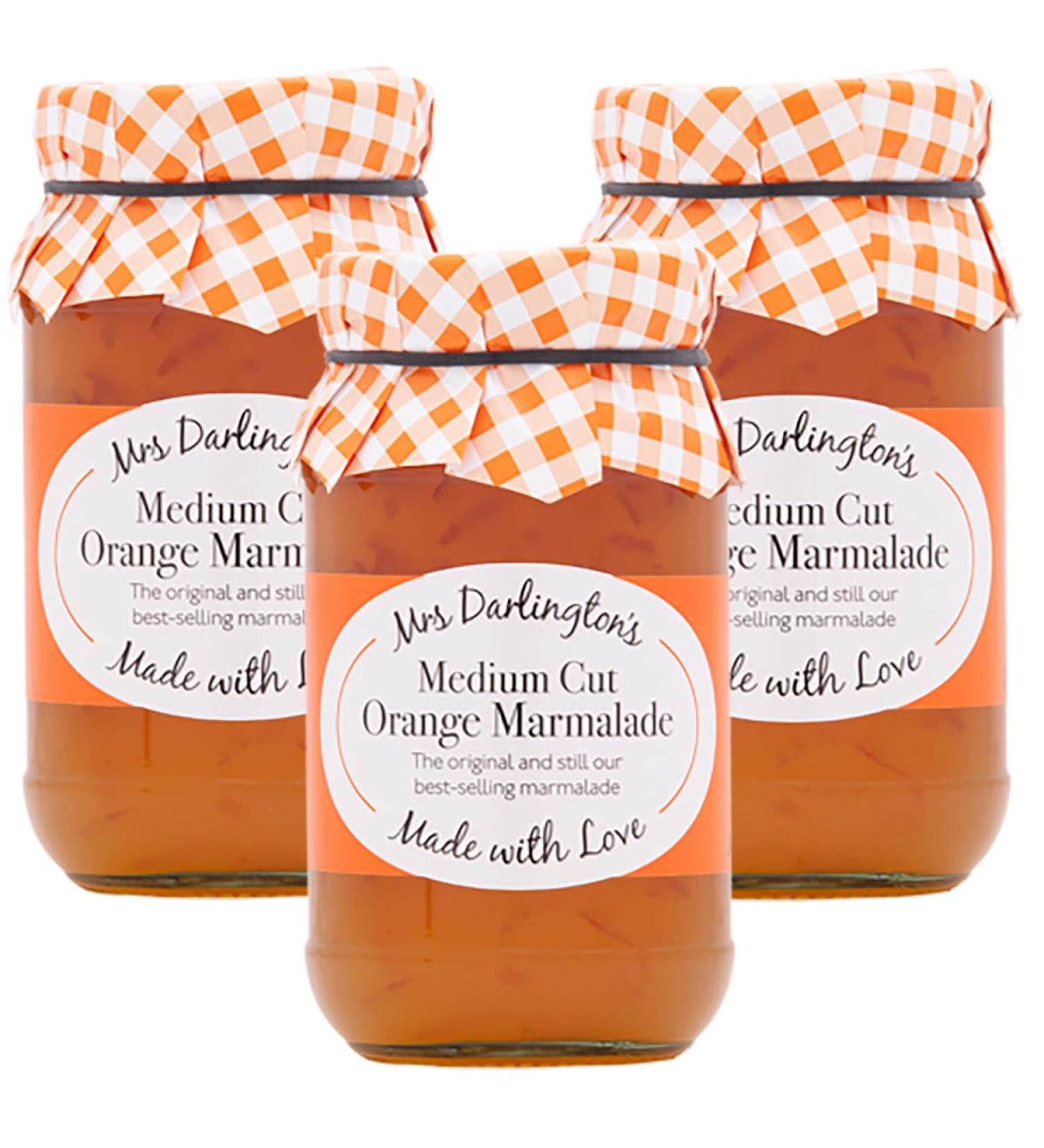 Mrs Darlington's Medium Cut Orange Marmalade - 340g - Pack of 3