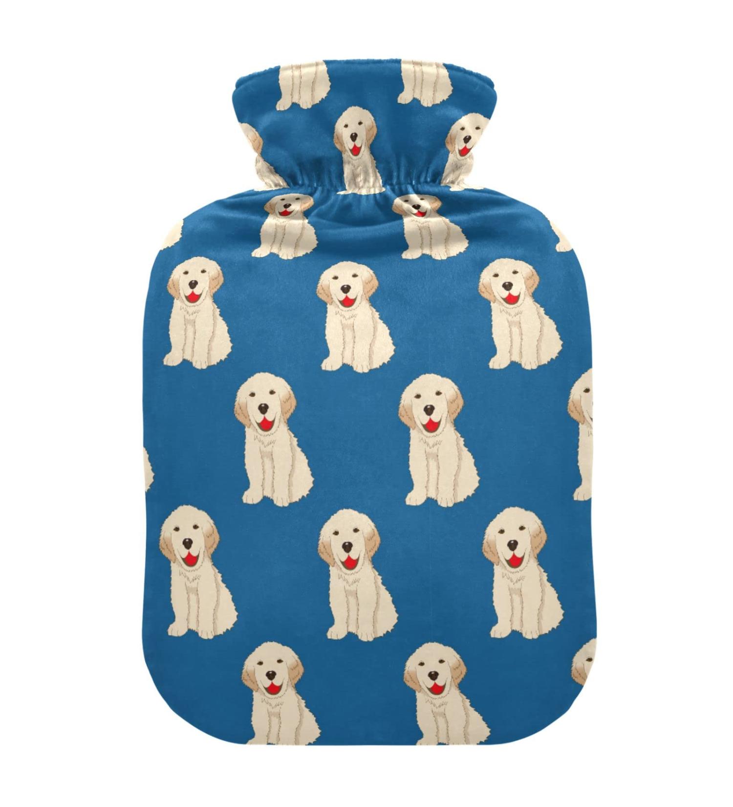 Golden Retriever Dog Heat Bottle | 1L Hot Water Bag for Pain Relief & Warming | Ideal for Headaches & Back Pain - Buy Online on GoSupps.com