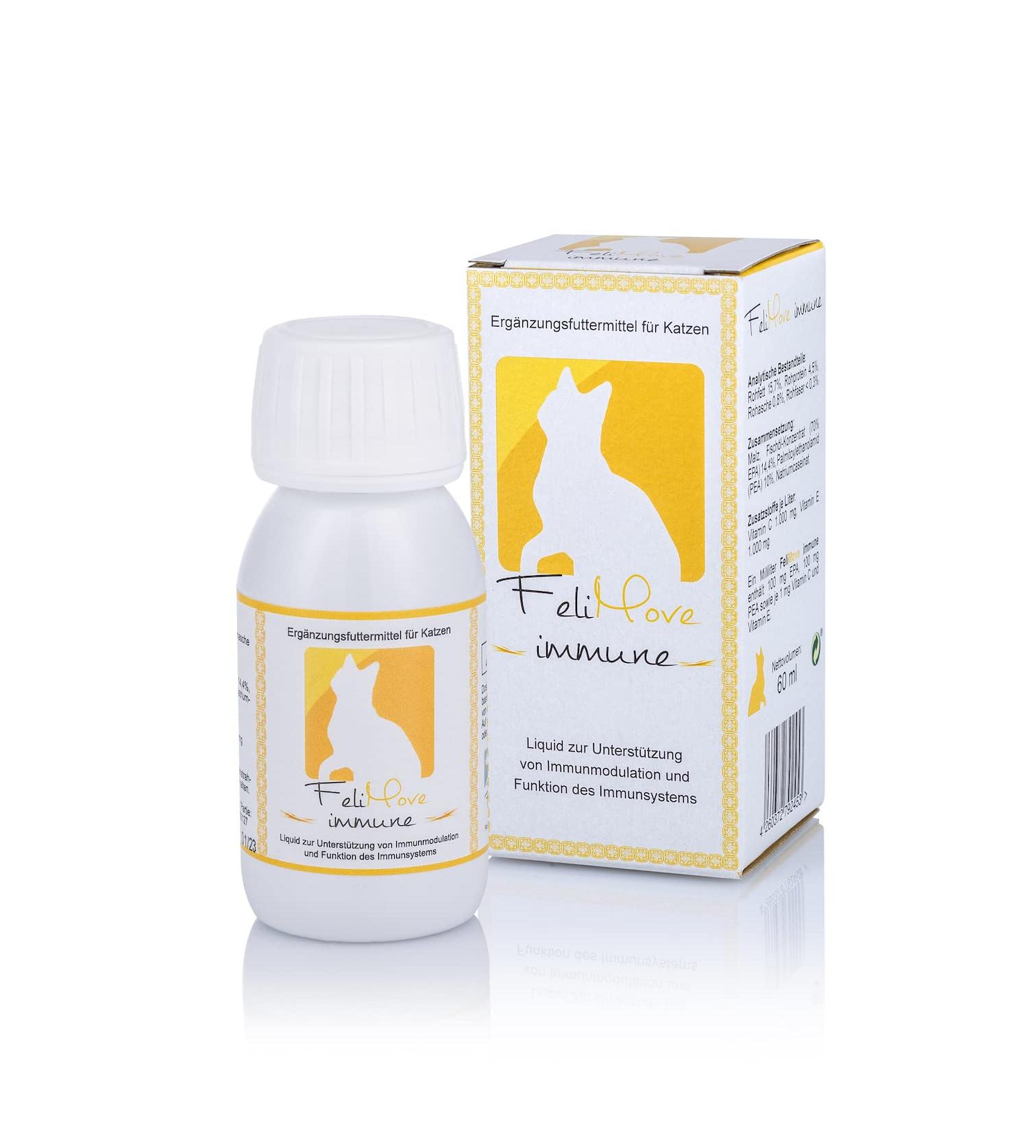Felimove Immune Booster - Strengthen & Modulate Your Immune System | High Concentration PEA & EPA for Allergies & Immunobalance | 60 ml Liquid - Buy Online on GoSupps.com