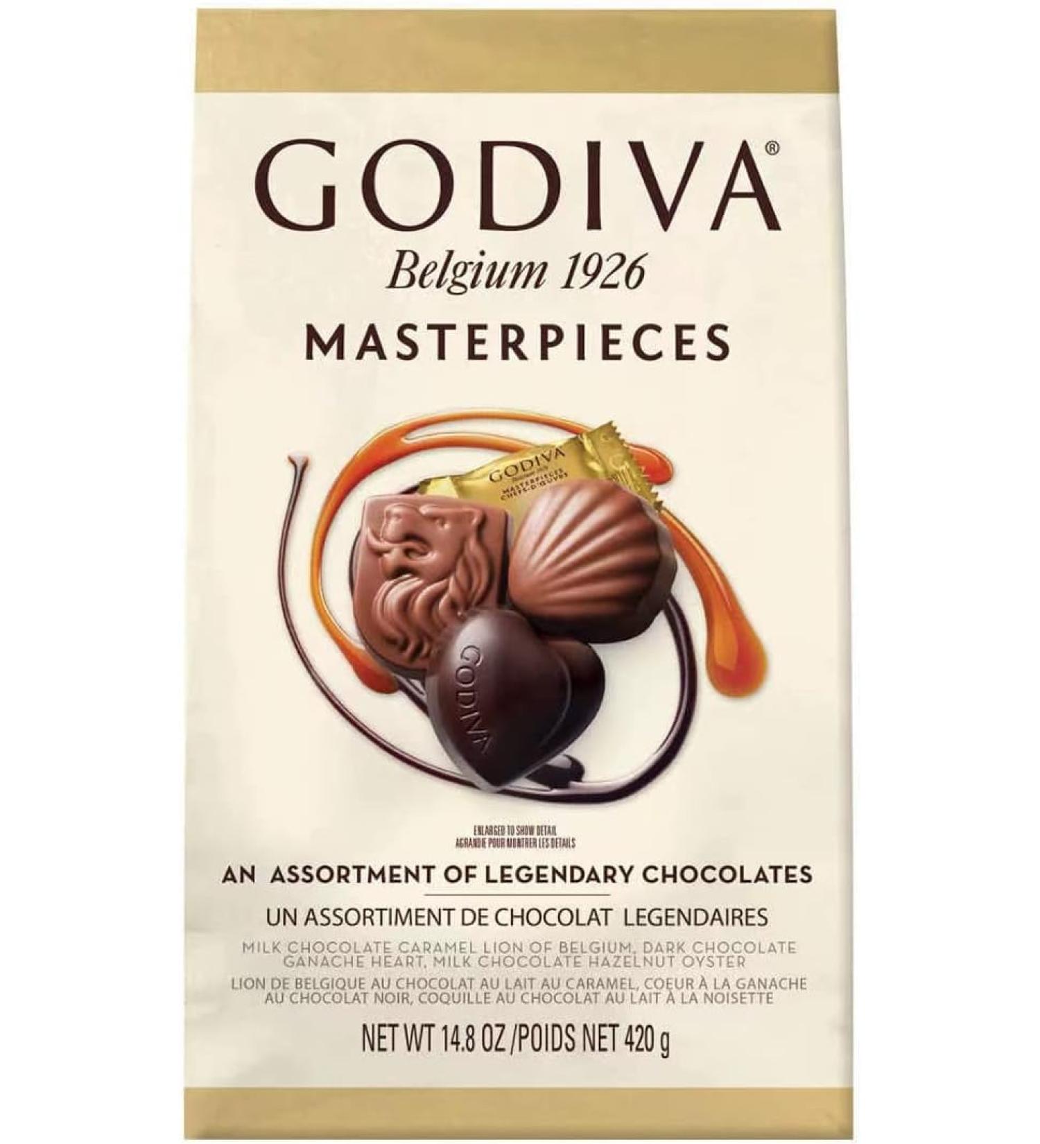 Godiva Masterpieces Assortment of Legendary Milk Chocolate 420g/14oz - Buy Online on GoSupps.com
