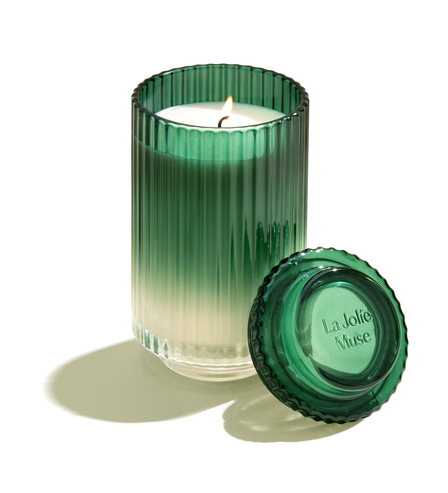 La Jolie Muse Pomegranate Pine Scented Candle - 19oz Luxury Glass Jar Candle for Home - Long Burning 120 Hours - Christmas Gifts for Women - Buy Online on GoSupps.com