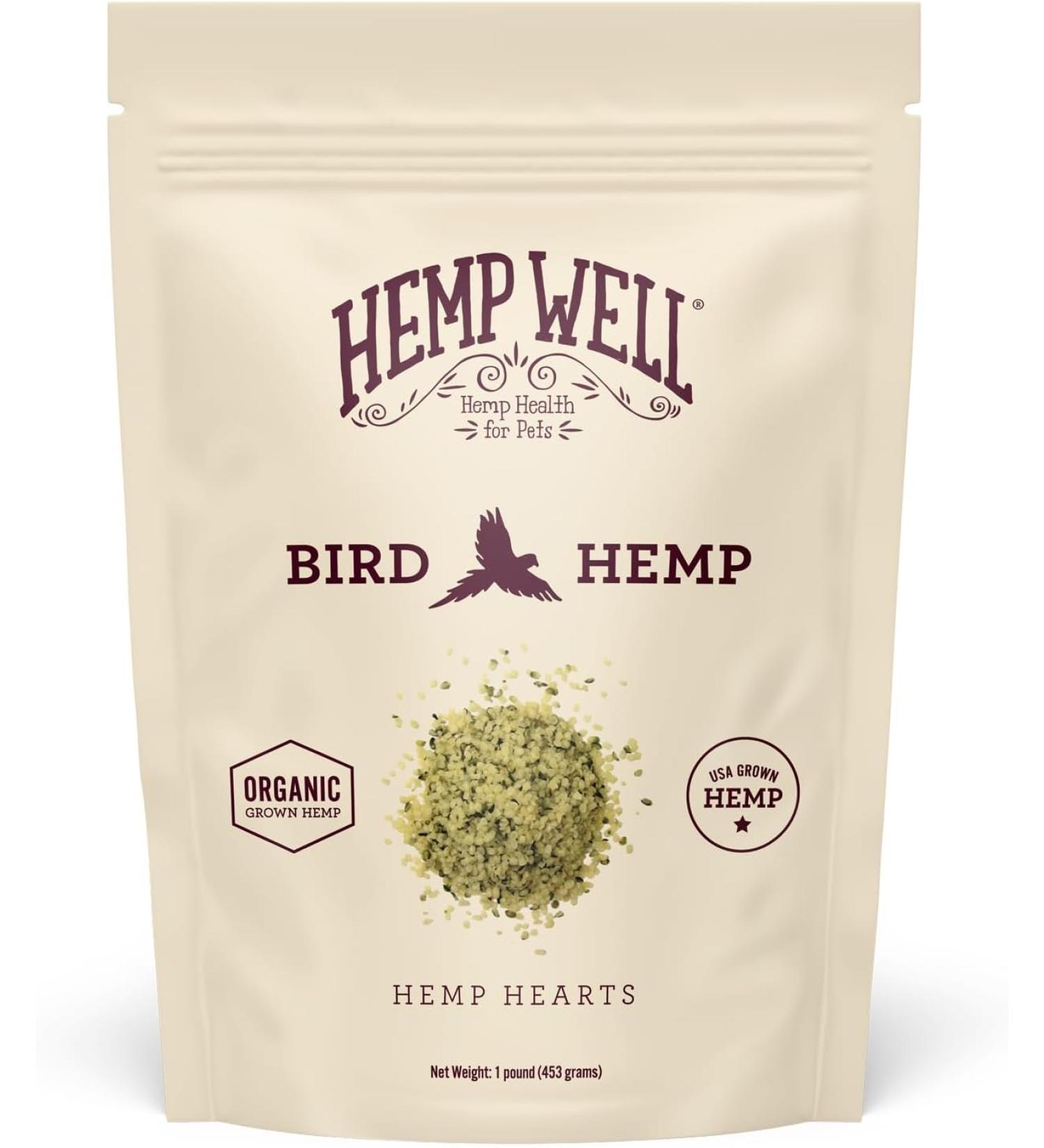 Hemp Well Organic Hemp Hearts - Reduces Feather Plucking Promotes Relaxation and  Immune Support - 1 Pound - Pack of 1 - Buy Online on GoSupps.com