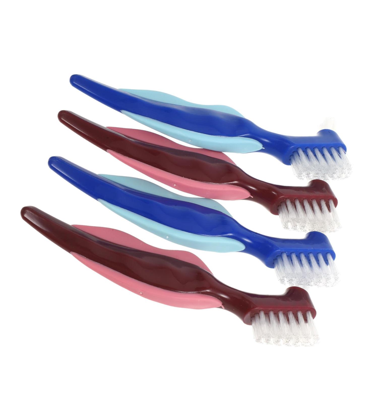 Foytoki 4-Piece Prosthesis Toothbrush Cleaning Set | Travel Brush for Braces & Retainers - International Shipping - Buy Online on GoSupps.com