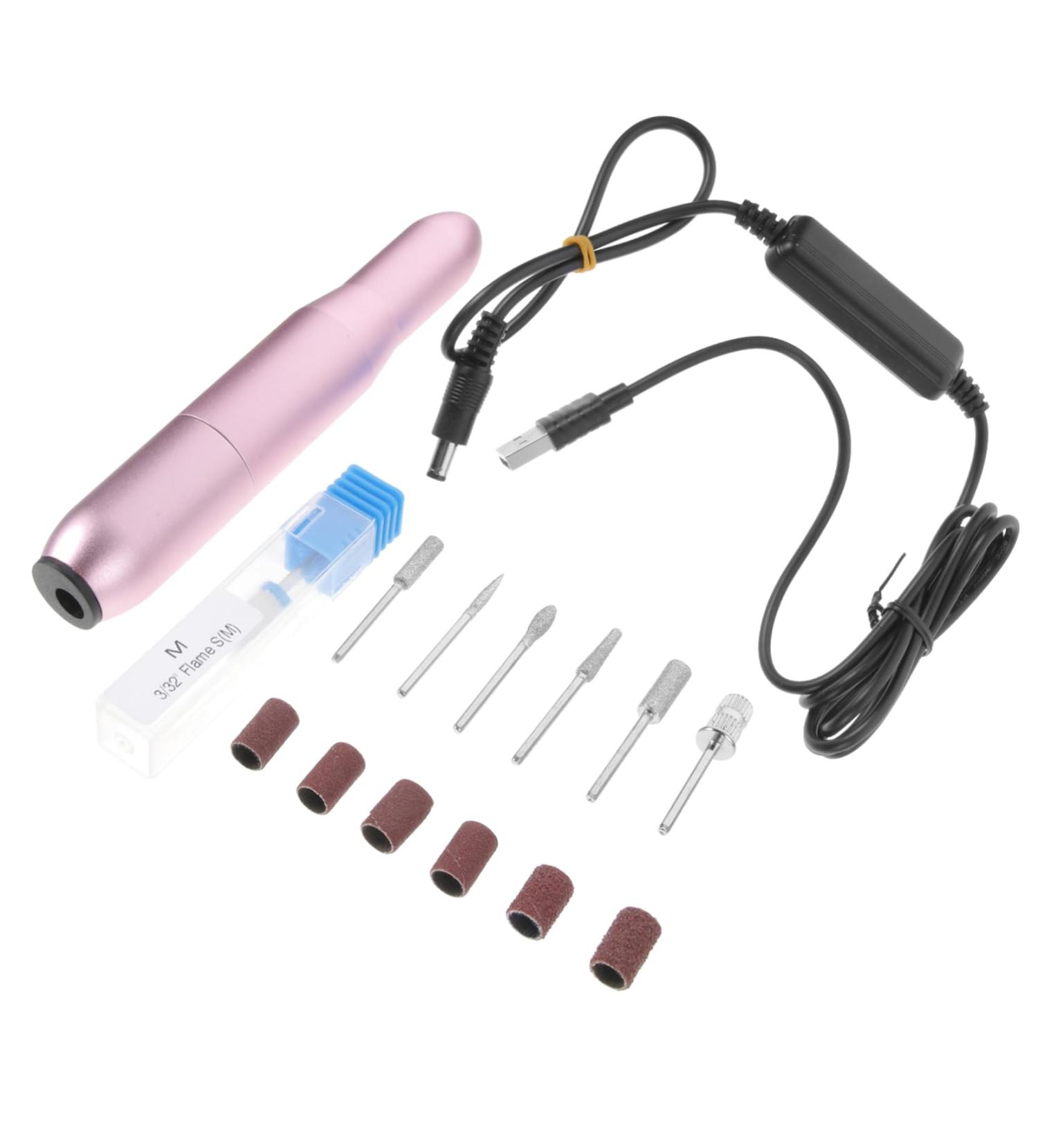 SKISUNO 1 Set Polisher Electric Tool Nail Drill Sanding Bands Nail Gel Kit Gel Nail Polish Bit Kit Nail Builder Gel Kit Nail Art Kit Manicure Pedicure Kit File Aluminum Alloy Miss Cordless 11.2X2X2CM Rose Gold - Buy Online on GoSupps.com