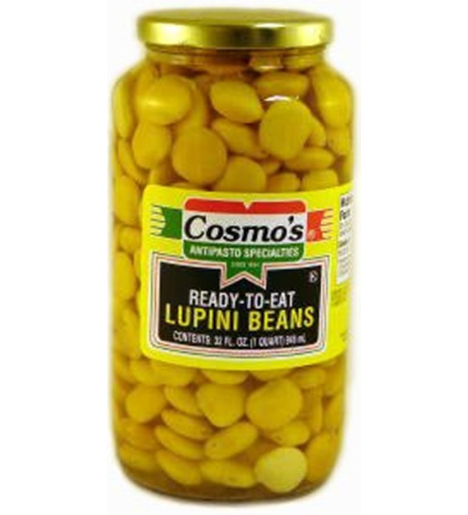 Organic Lupini Beans 32 Oz. Pack of 3 | Cosmo's Ready-to-Eat Beans - Buy Online on GoSupps.com