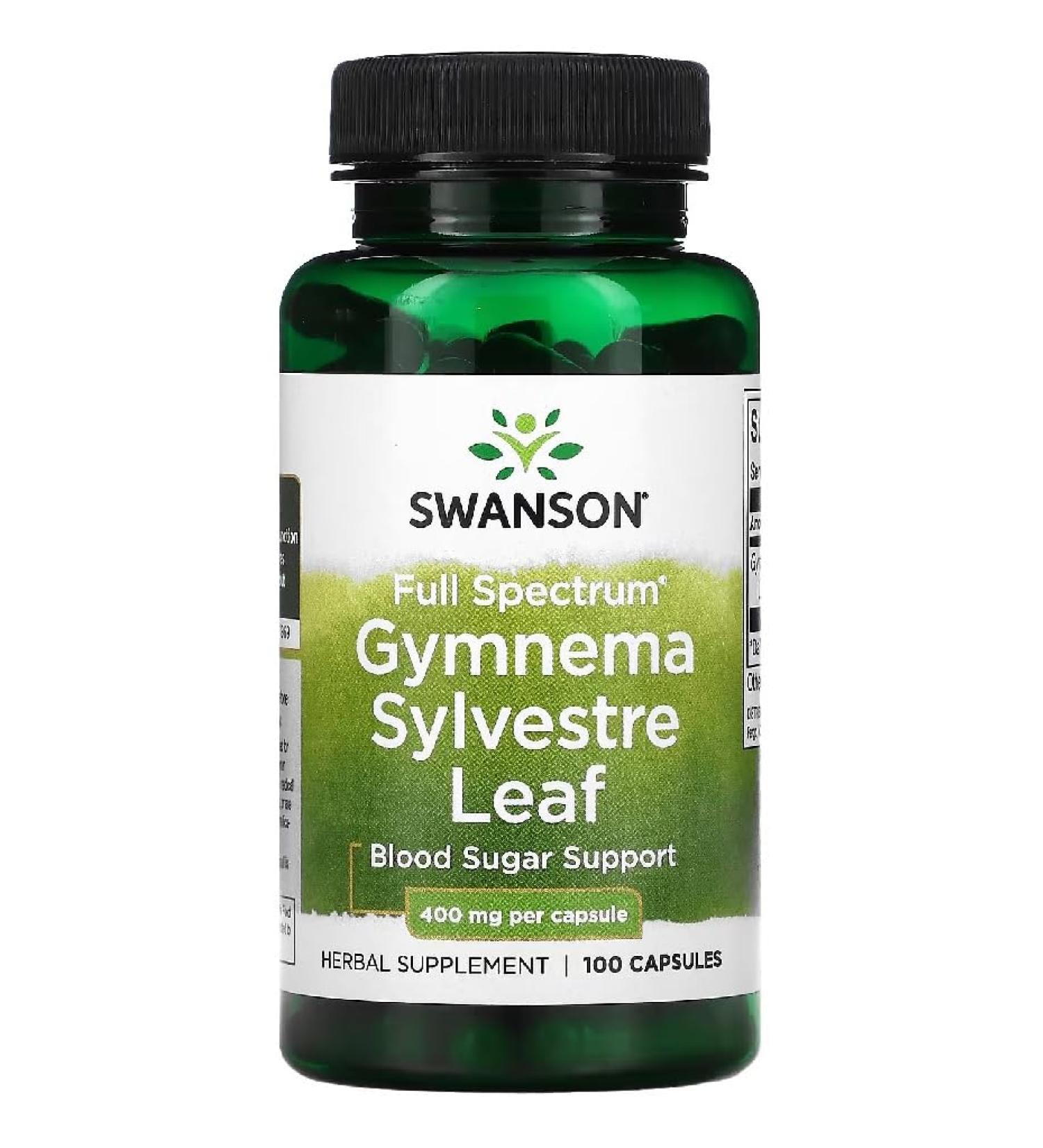 Swanson - Gymnema Sylvestre Leaf 400mg | Helps with Sugar Balance and Metabolism - 100 Capsules