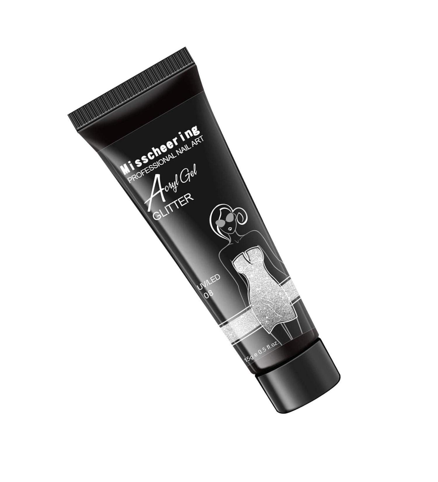 Extension Nail Gel - 15ml LED Hard Gels Builder Glitter Nail Extension Gel Nail Strengthen Nail Glue Gel Art Manicure Easy at Home Nanyaciv 08 - Buy Online on GoSupps.com