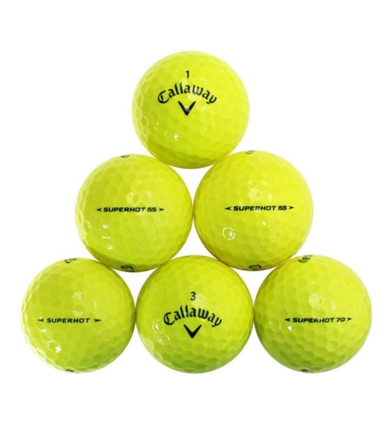 Yellow Premium Golf Ball Mix - Great Brands & Styles! 50 Near Mint Quality Used Yellow Golf Balls (AAAA Yellow Pro Styles Mix) (50PK-PLYL-2)