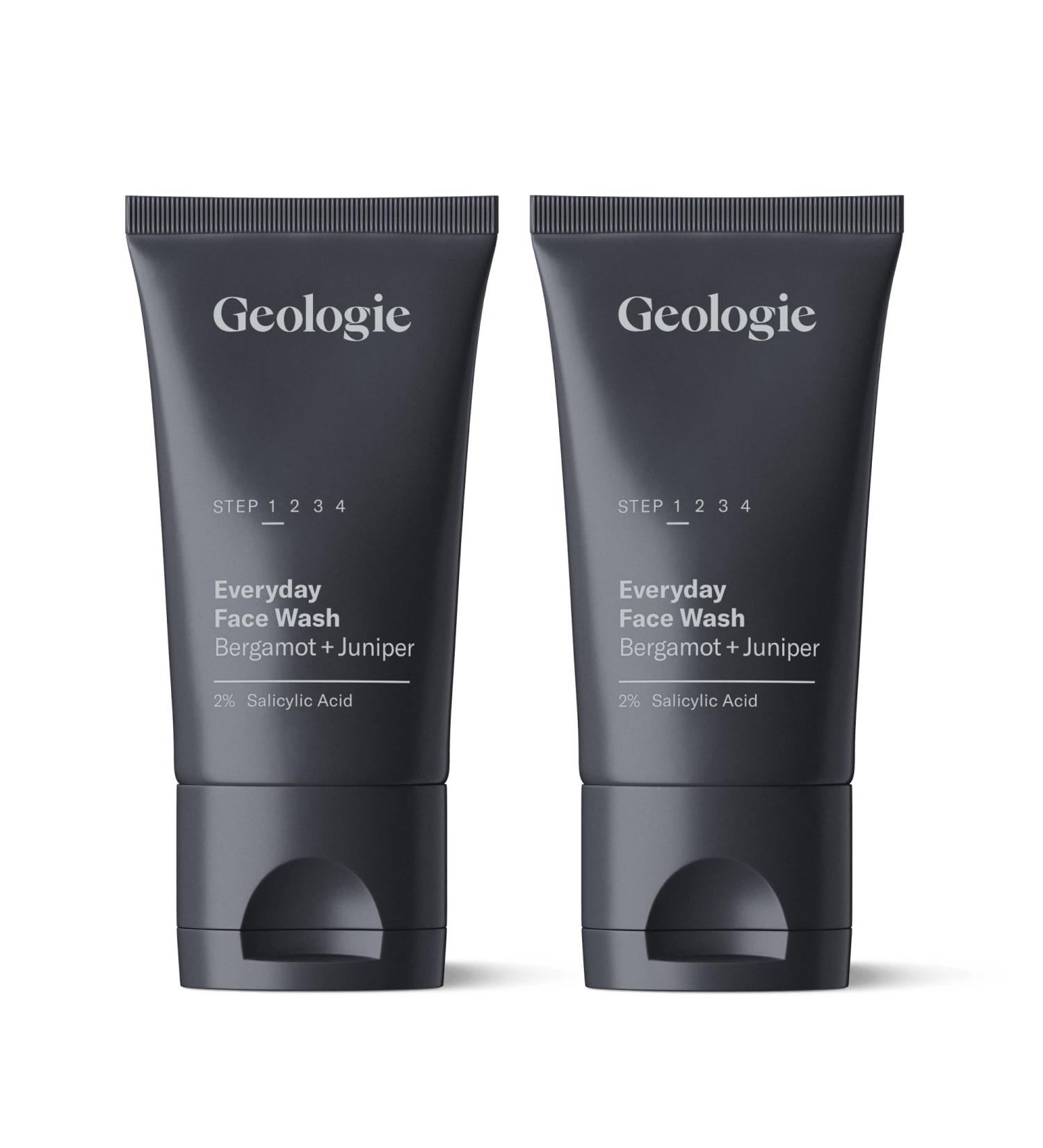 Geologie 2% Salicylic Acid Face Wash Bergamot + Juniper Scent | Facial Cleanser for Men & Women | Acne & Oil Control | Deep Cleansing & BHA Exfoliating Face Wash | 2-Pack 2.05 Fl Oz (Pack of 2) Scented - Buy Online on GoSupps.com