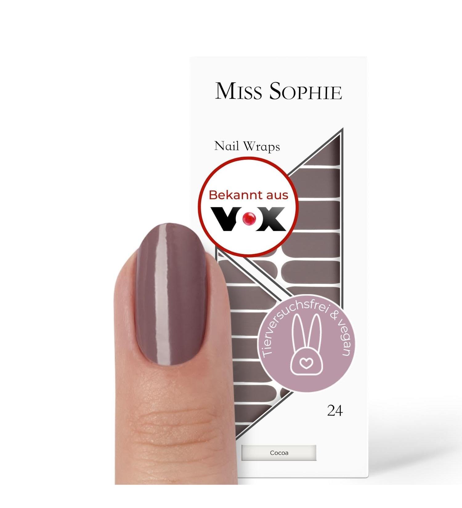 Original Miss Sophie Nagel Cocoa I 24 Ultra-Thin Nail Polish Stripes | Perfect for Finger & Toenails | Adheres to Natural Acrylic Gel & Shellac Nails - Buy Online on GoSupps.com