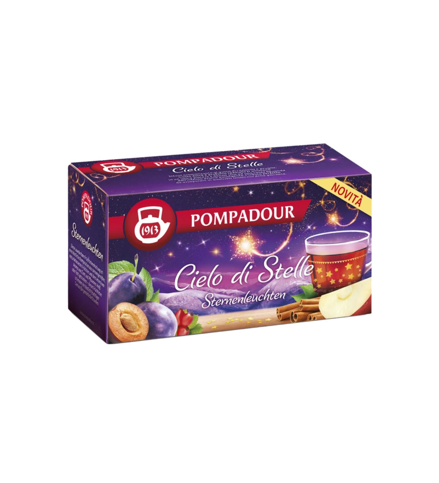  Pompadour Pompadour | Cinnamon and Plum Fruit Mix | Apple Cinnamon Plum and Clove Infusion - 20 Filters (50 Gr) | Starry Sky Herbal Tea - Buy Online on GoSupps.com