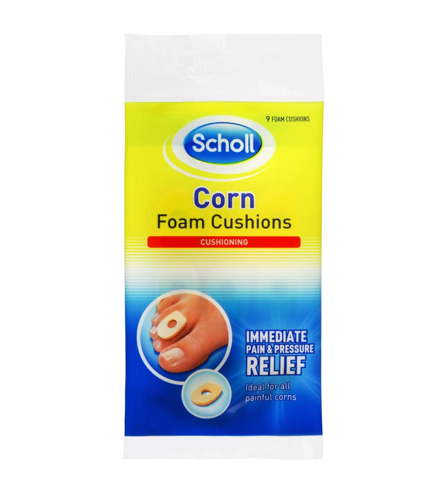 Scholl Corn Cushions - 9 Pack of Foam Pads for Corn Pain Relief - Buy Online on GoSupps.com