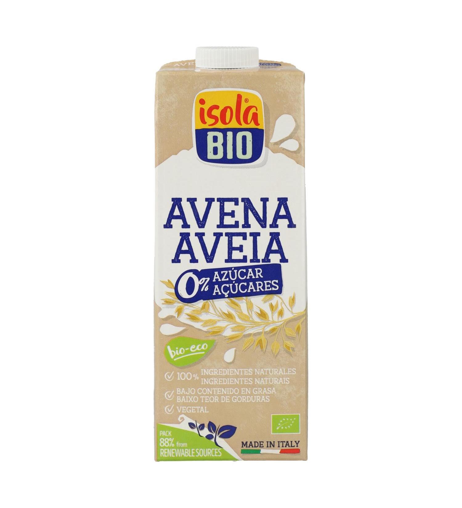 Organic sugar-free oat drink 1 l Isola Bio - Buy Online on GoSupps.com