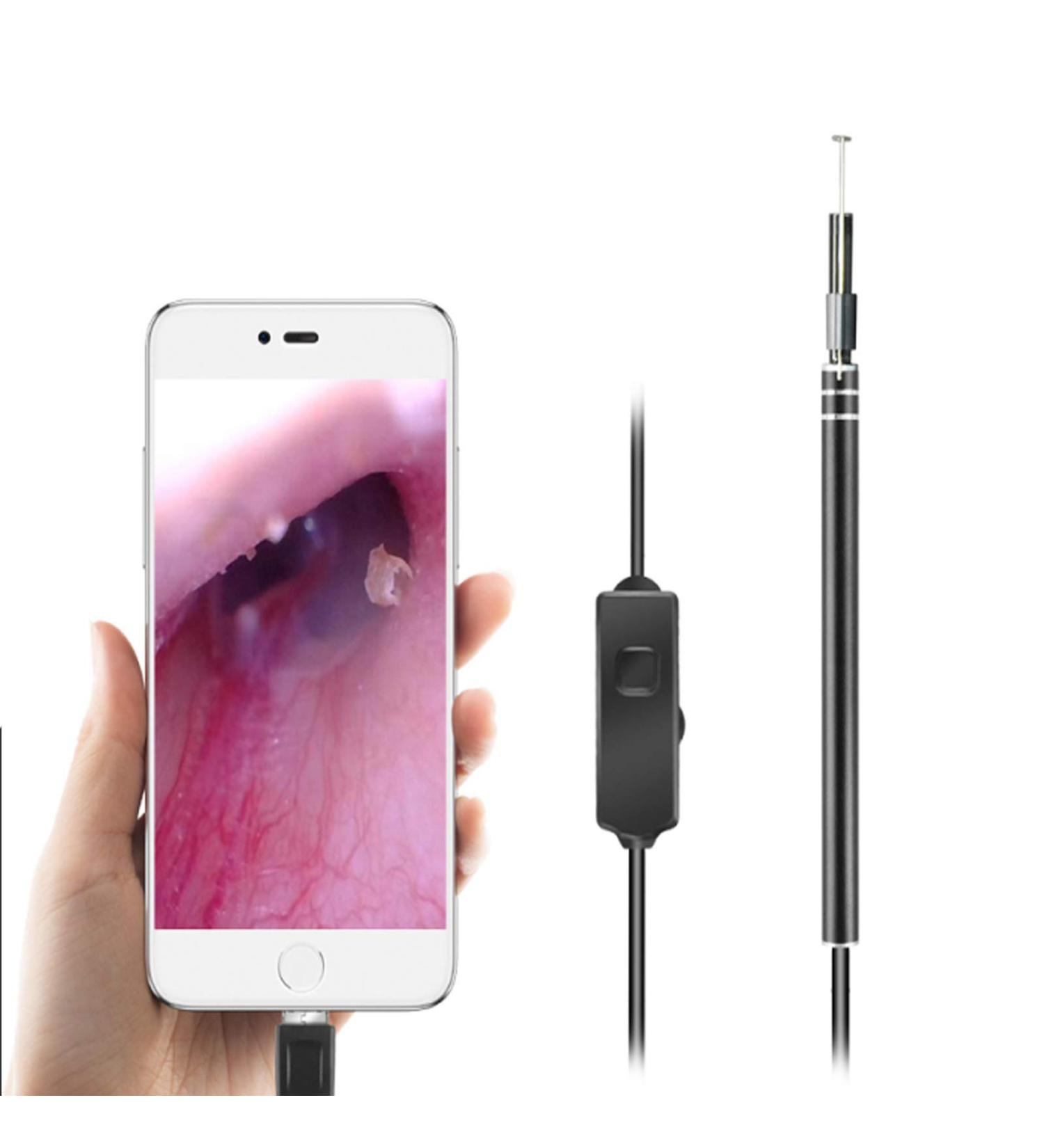 5.5mm Ear Wax Removal Tool Endoscope with 6 LED Light for Windows PC & Android - Otoscope Ear Camera for Ear Cleaning with OTG Function - Buy Online on GoSupps.com