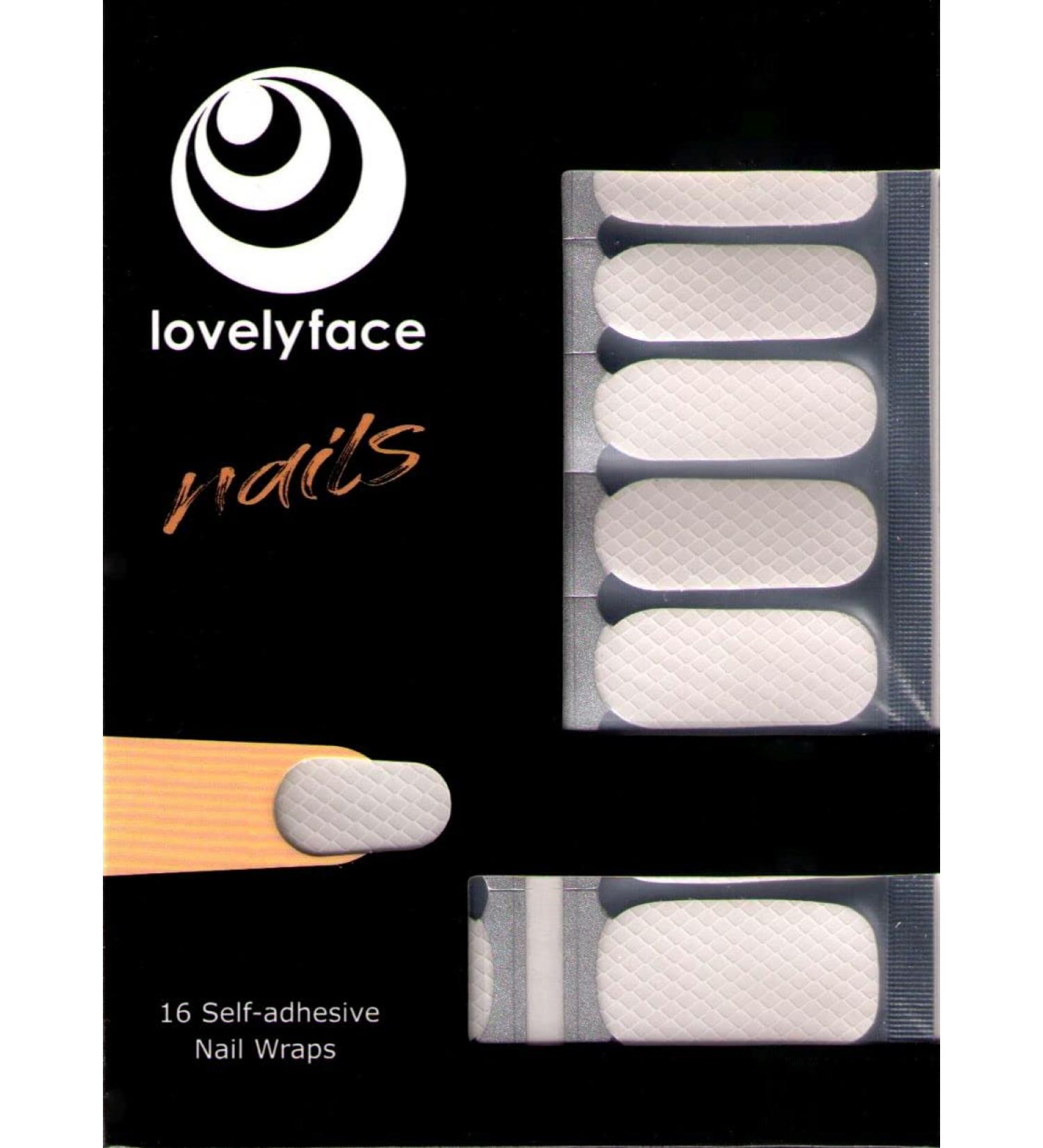 Lovelyface nails - "Catchy" patterned nail wraps - 16 thin self -adhesive long -lasting nail foils - nail sticker nail polish -striped nail polish for sticking on - non toxic
