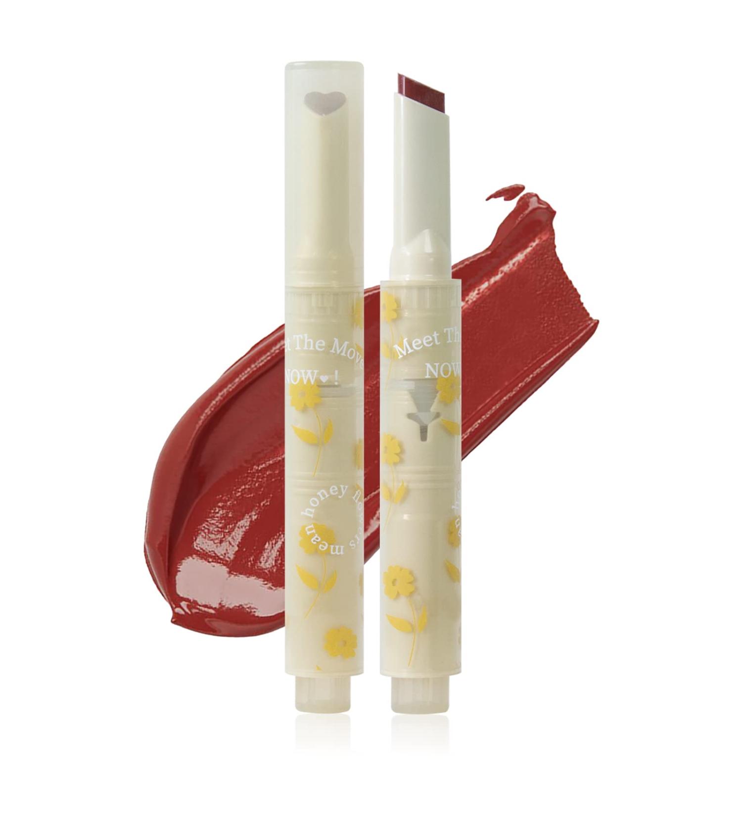 U-Shinein Jelly Lipstick Tinted Lip Gloss Heart Shape Lip Glaze - Peach Oolong | Hydrating Glossy Lip Balm with High-shine Finish - Buy Online on GoSupps.com