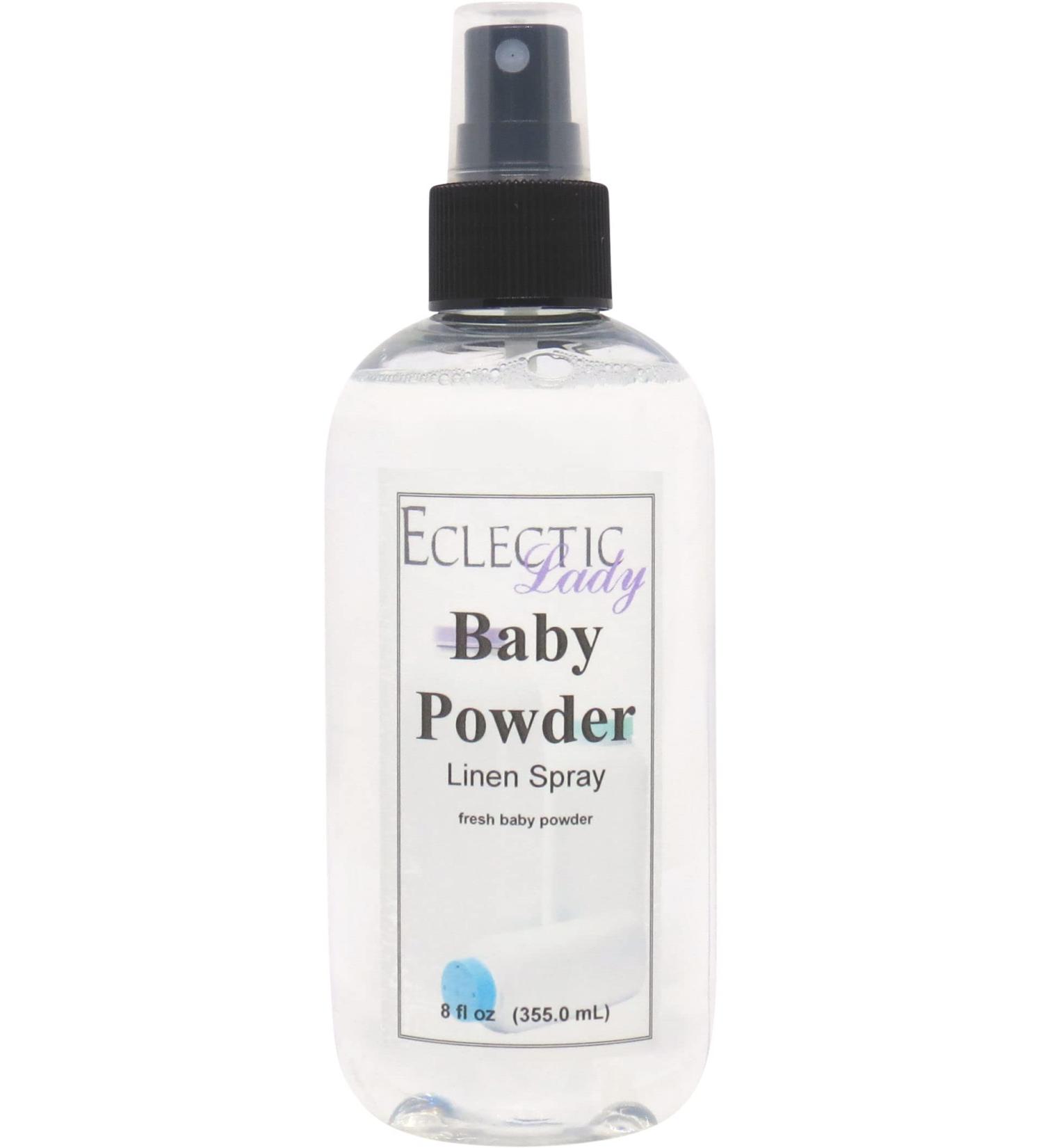 Eclectic Lady Baby Powder Linen Spray - 8 oz | Natural Fabric & Pillow Spray | No Artificial Colors Parabens or Preservatives - Buy Online on GoSupps.com