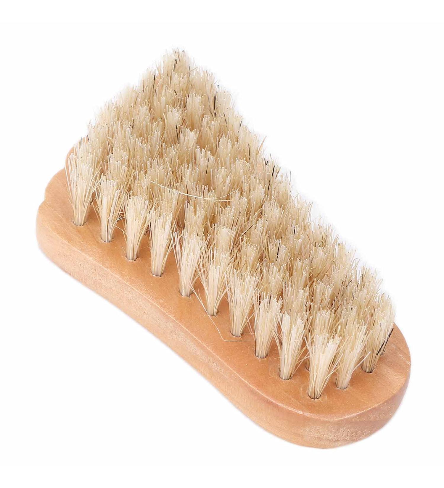 Wooden Nail Brush with Ergonomic Design Brush Hair for Cleaning Hands and Feet Portable and Dead Skin Removal - Buy Online on GoSupps.com