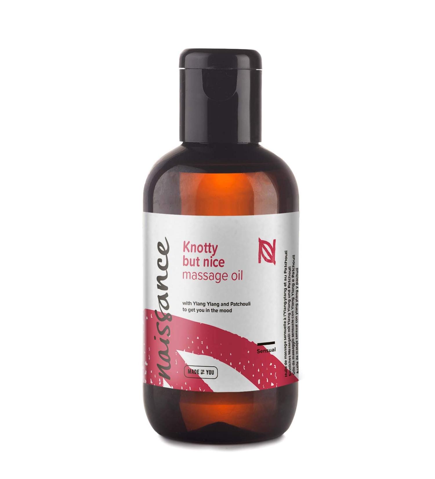 Naissance Knotty But Nice - 100% Natural Sensual & Aphrodisiac Massage Oil 100ml | Grape Seed & Essential Oils for Relaxation - Buy Online on GoSupps.com