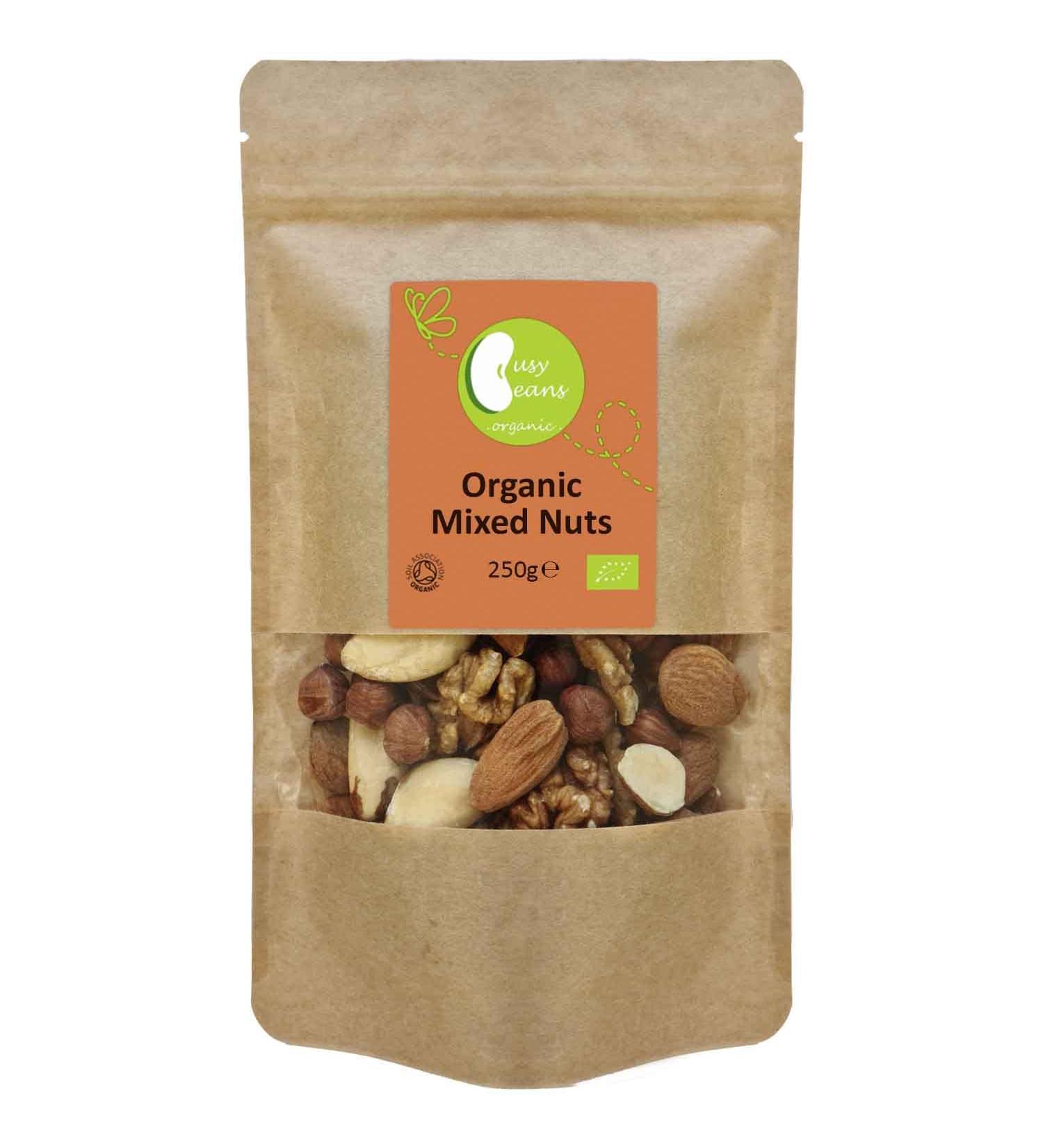 Organic Mixed Nuts - Certified Organic - by Busy Beans Organic (250g) - Buy Online on GoSupps.com