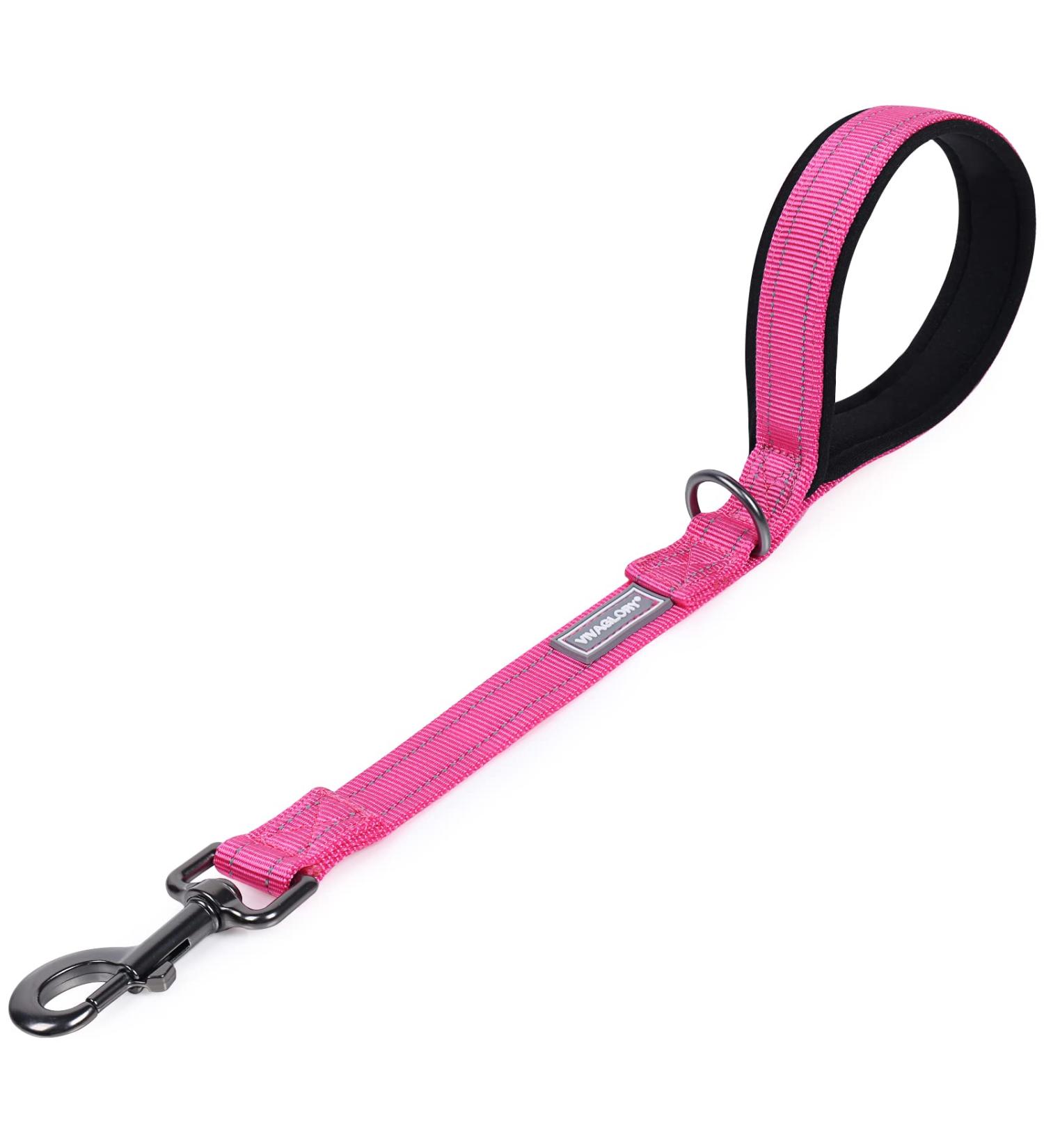 Vivaglory Short Dog Leash 46cm - Pink Traffic Leash for Medium & Large Dogs | Durable Training Line - Buy Online on GoSupps.com