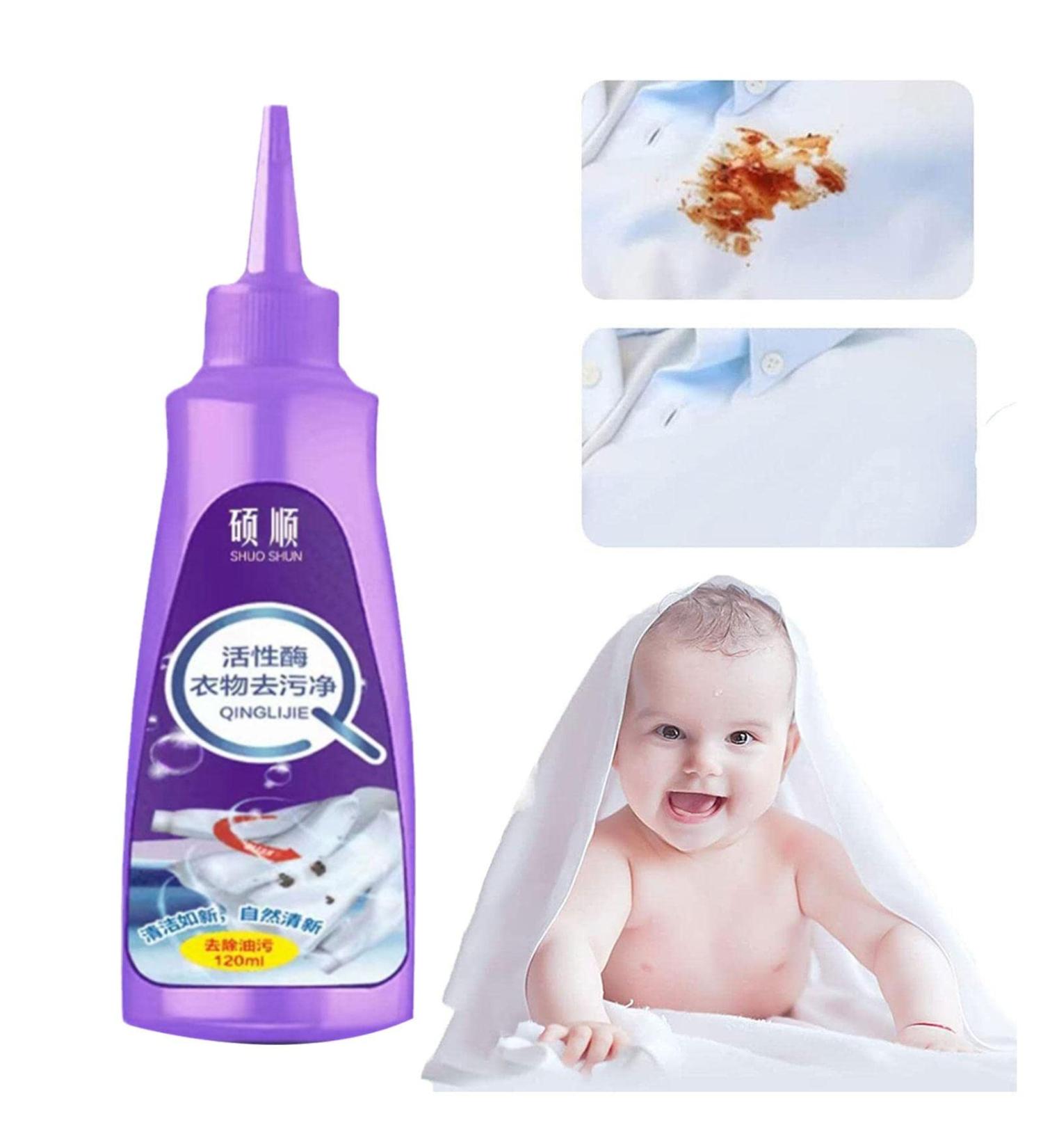 Laundry Stain Quik Sure Active Enzymes for Clothes Cleaning Active Enzyme Laundry Stain Remover - White Shirt Guardian Oil Stain Remover for Clothes - Buy Online on GoSupps.com