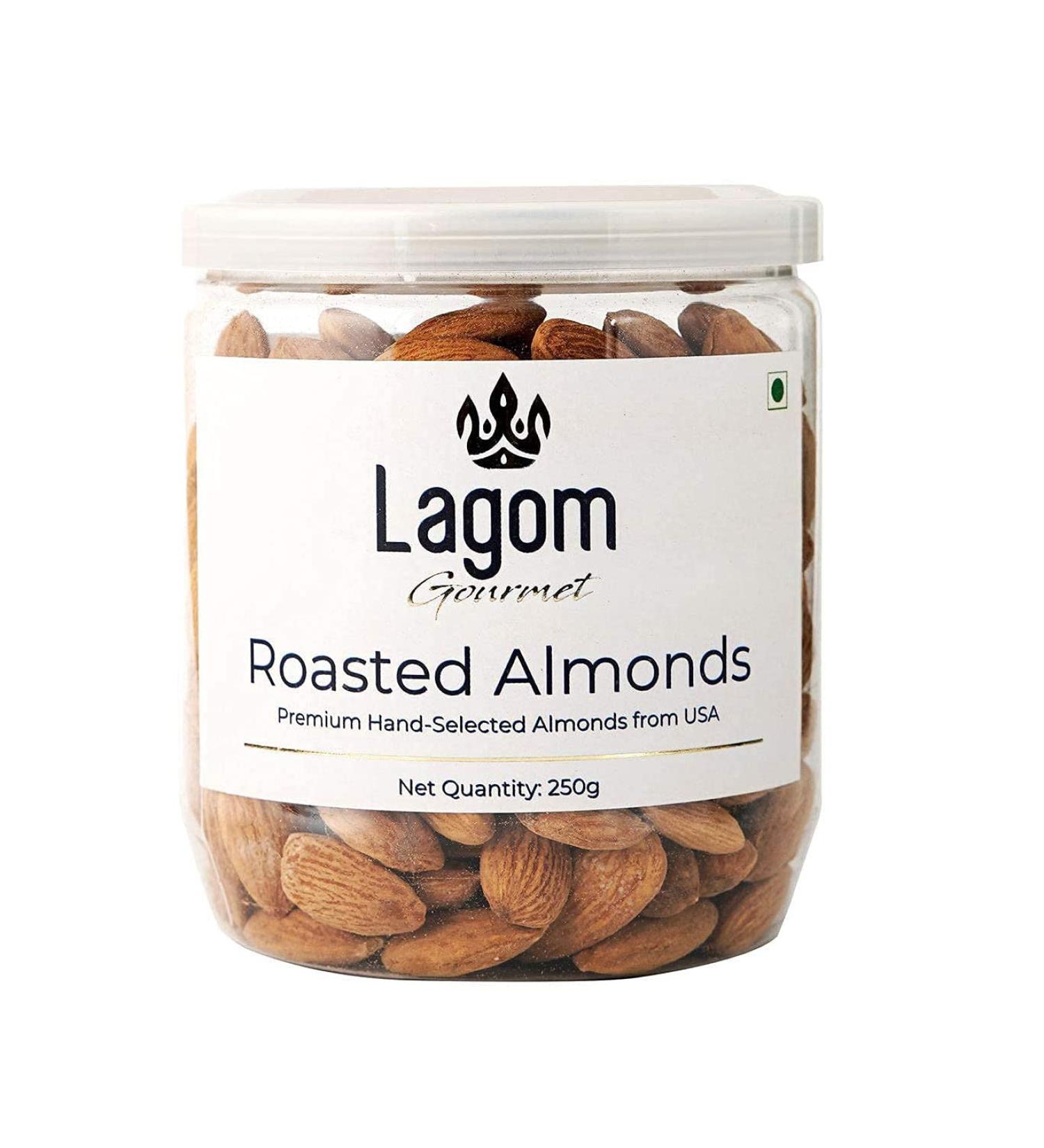 Lagom Gourmet Roasted & Salted California Almonds (Badam) 250g