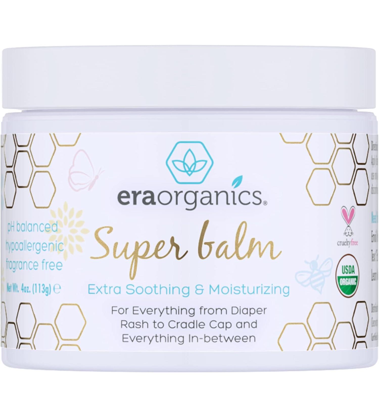 Era Organics Healing Ointment for Babies USDA Certified Organic Natural Gentle Moisturizer for Sensitive Skin Prone To Baby Eczema Cradle Cap - 4 Oz - Buy Online on GoSupps.com