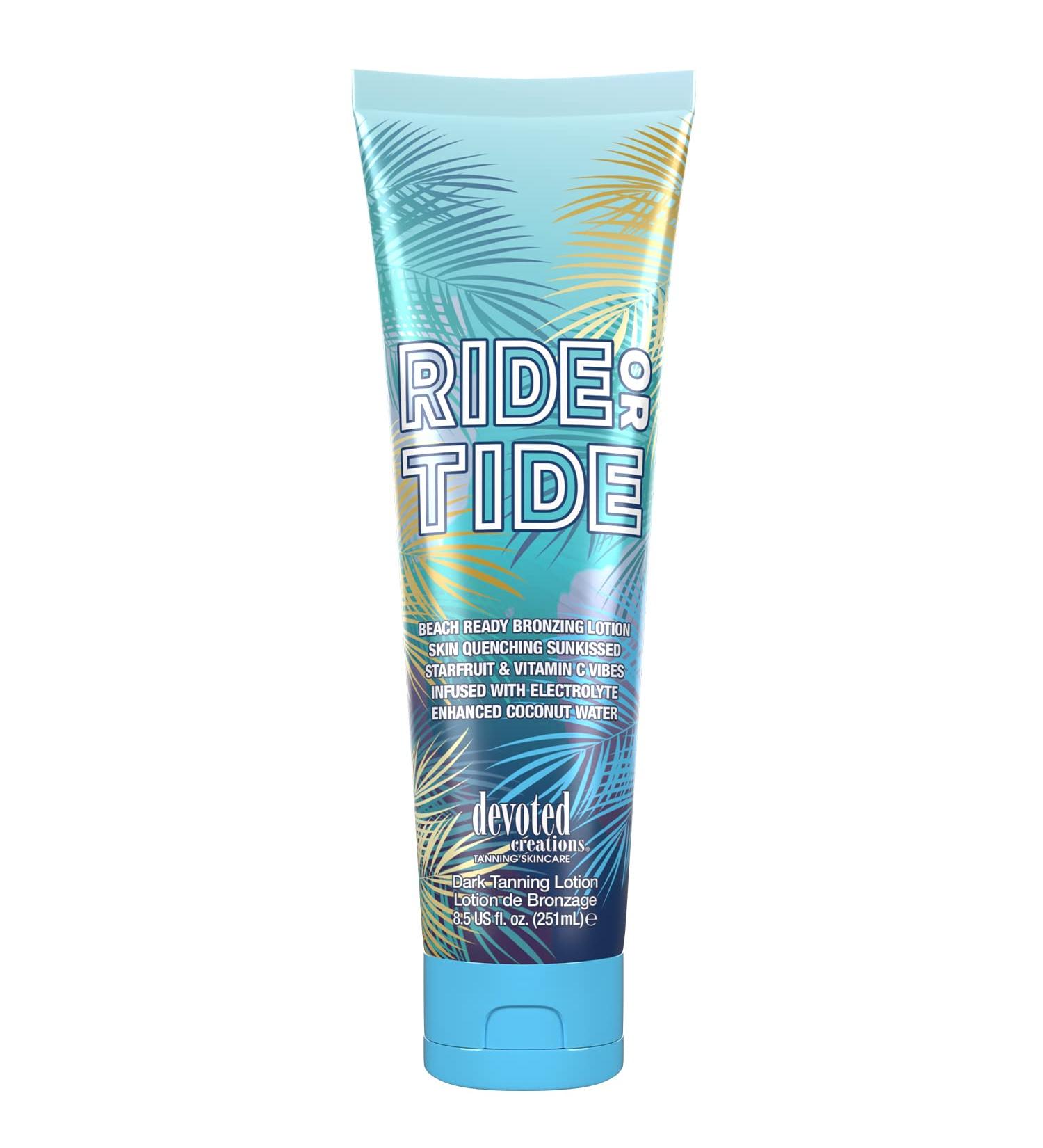 Ride or Tide Beach Ready Bronzing Lotion with Coconut Water - Get Your Glow On! - Buy Online on GoSupps.com