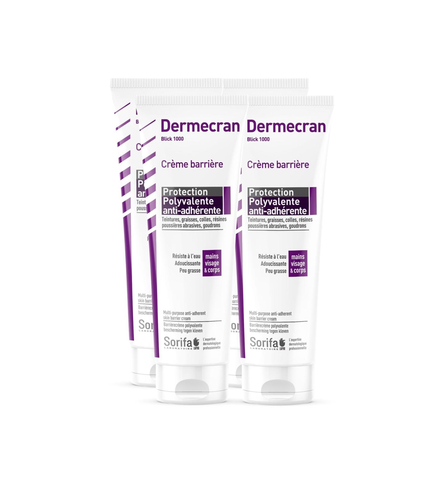 Sorifa Laboratory Set of 4 DermScreen Barrier Cream Versatile antistick protection Hands face and body High tolerance Fragrance free Tube 125 ml - Buy Online on GoSupps.com