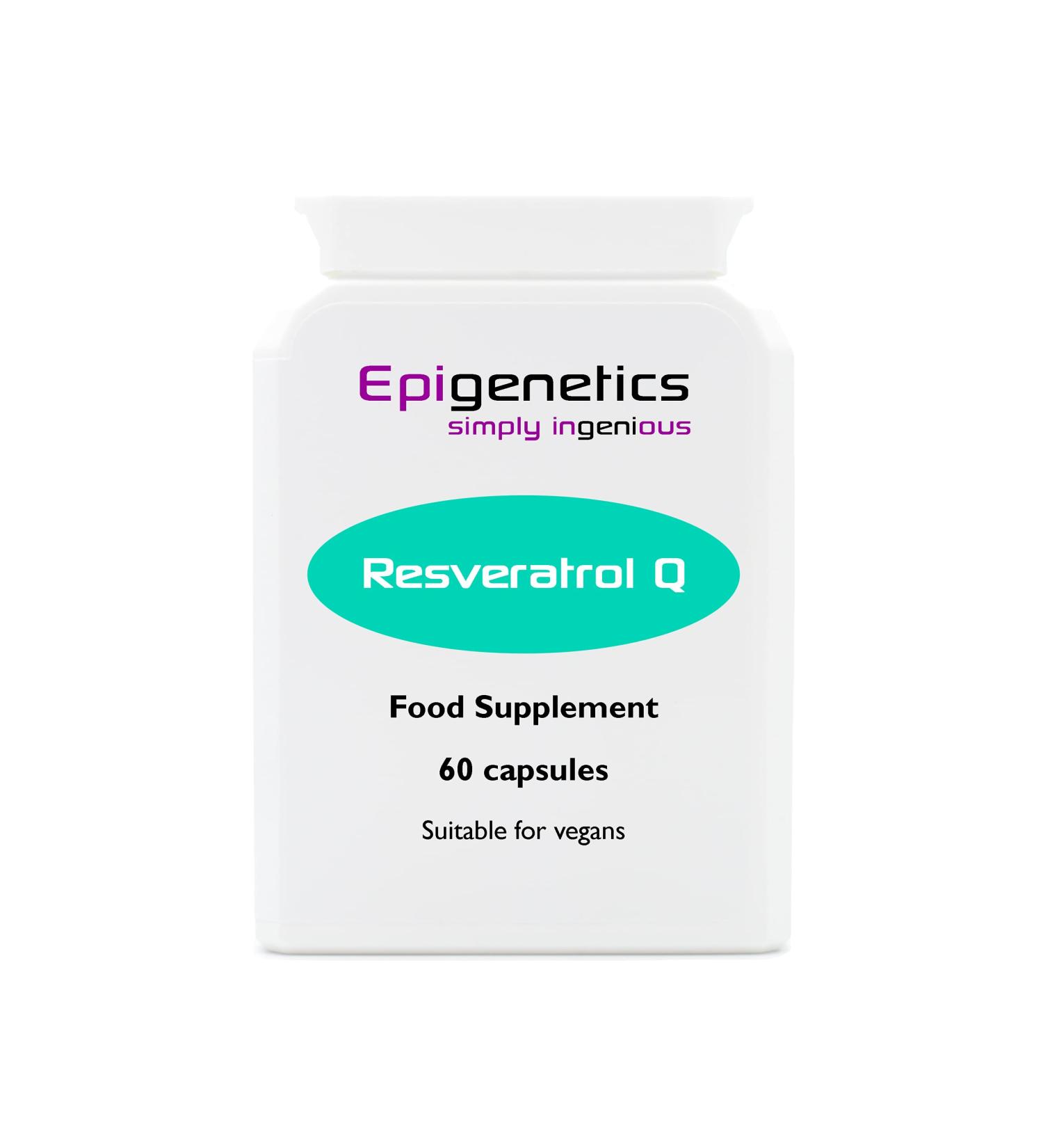 Resveratrol Q | Resveratrol 50mg (Polygonum Cuspidatum) + Quercetin Extract 125mg | 60 Vegan Friendly Capsules UK Made | 1 Capsule Daily (2 Month Supply)