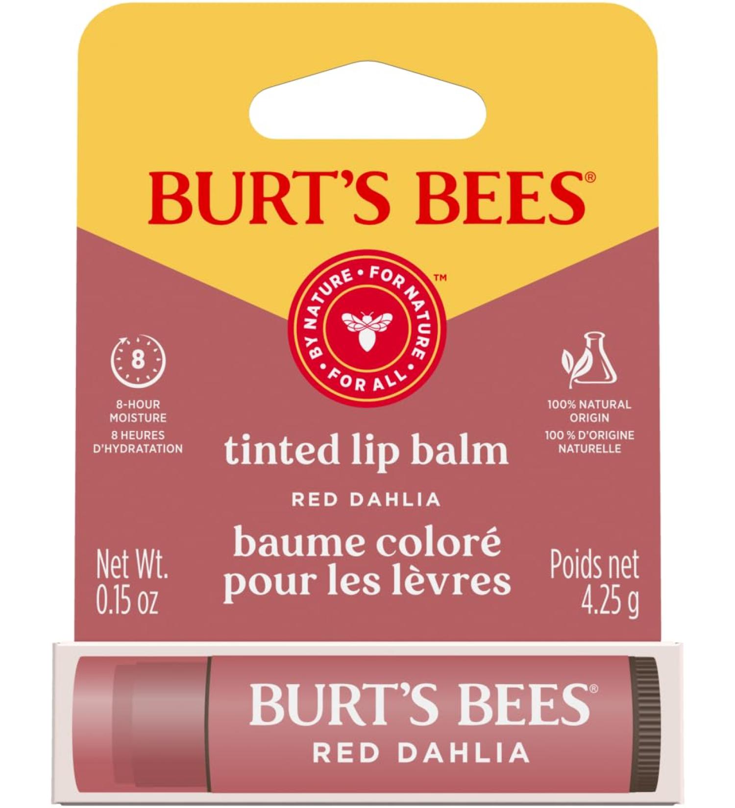 Burt's Bees Tinted Lip Balm Red Dahlia Blister 0.15oz - Buy Online on GoSupps.com