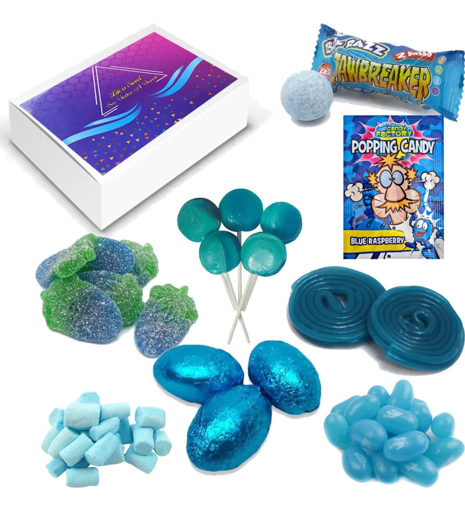 HAPPY BIRTHDAY SWEET SELECTION GIFT BOX - Mixed Various Blue Sweet Collection Box (VIMIX) - Buy Online on GoSupps.com