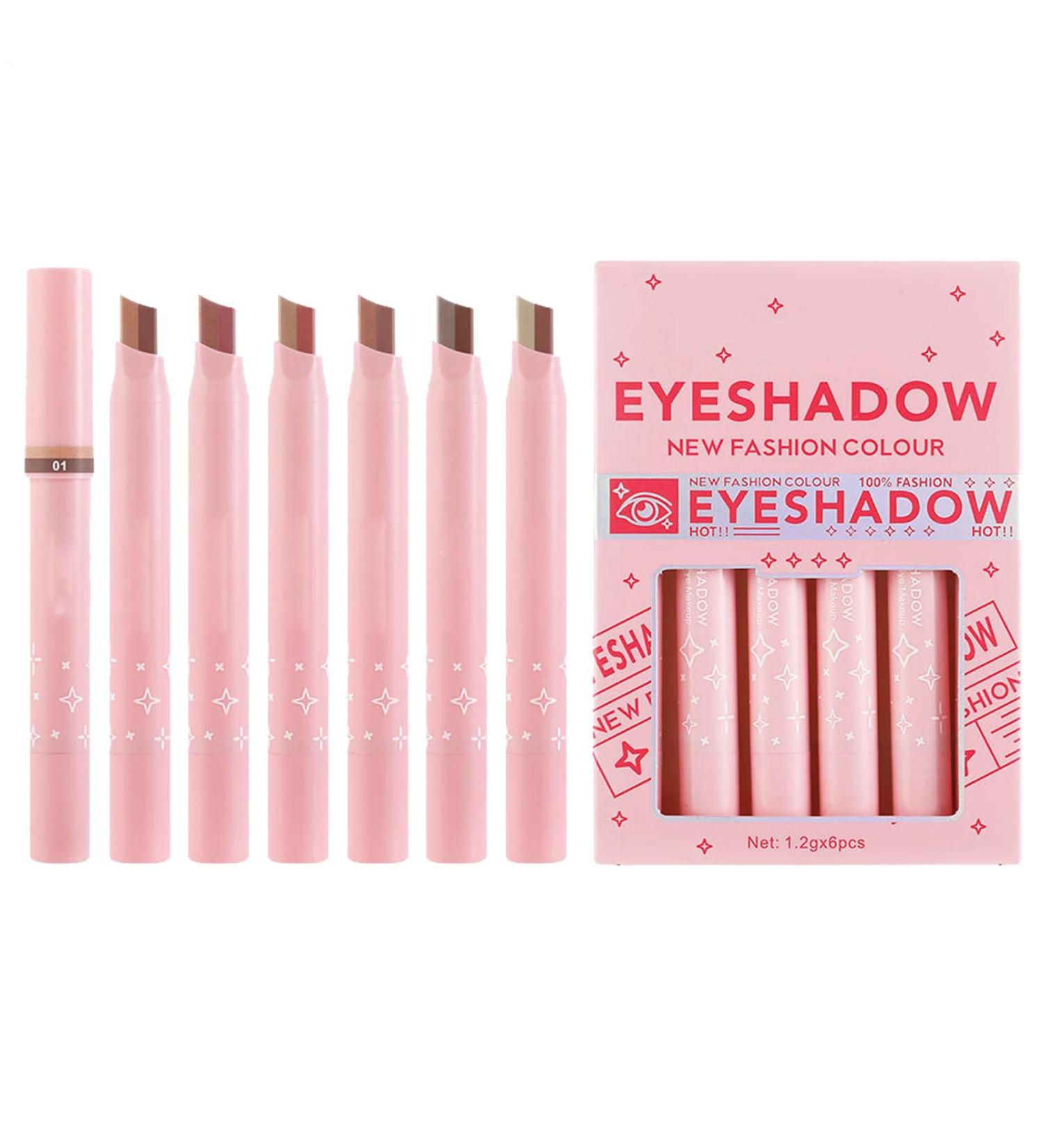 Cream eyeshadow stick | Dual-color eyeshadow for eye makeup | Brightening eye makeup cosmetic pencil set | Smooth eyeshadows - Buy Online on GoSupps.com