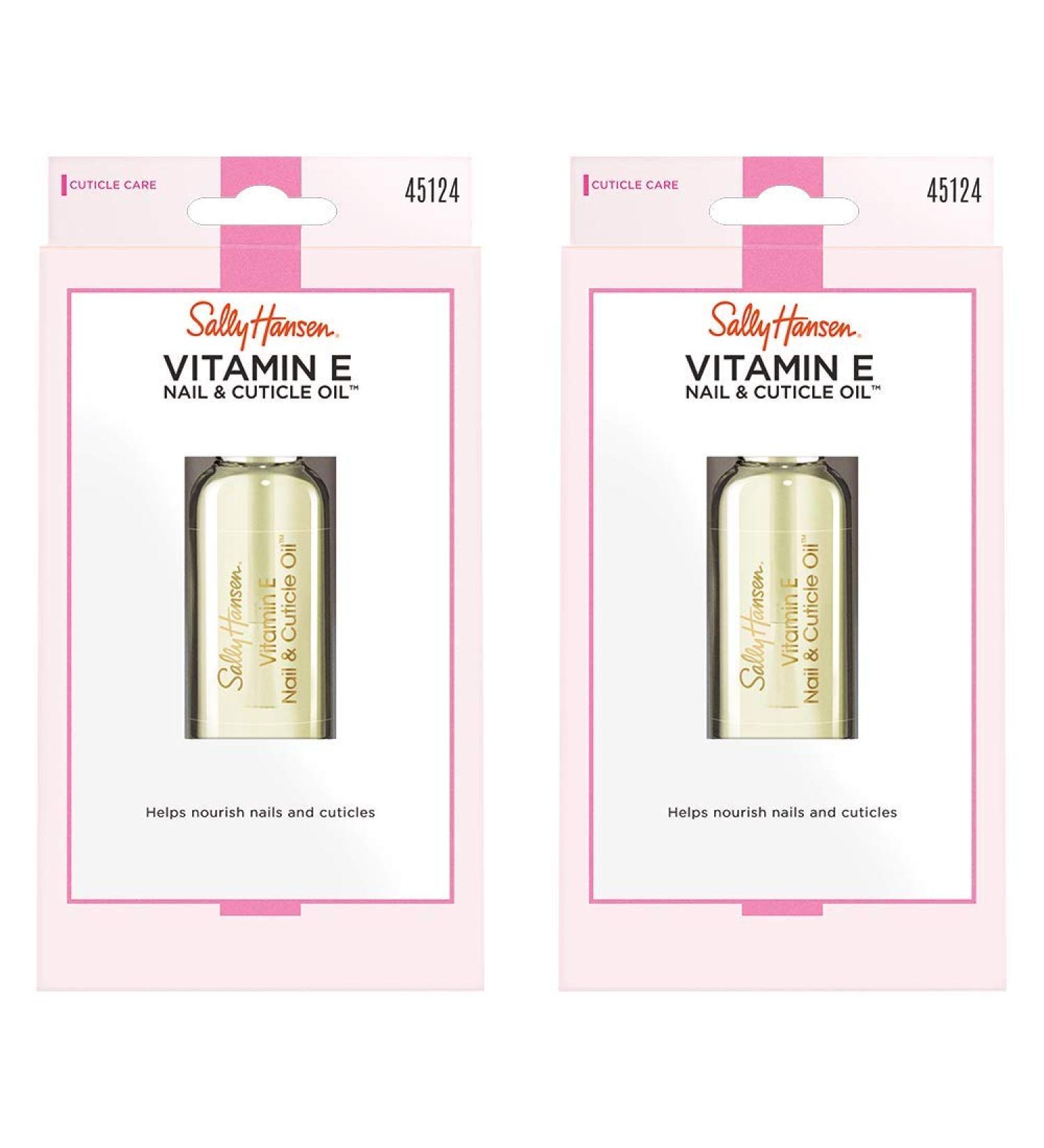 Sally Hansen Vitamin E Nail and Cuticle Oil 0.45 Fl Oz Pack of 2
