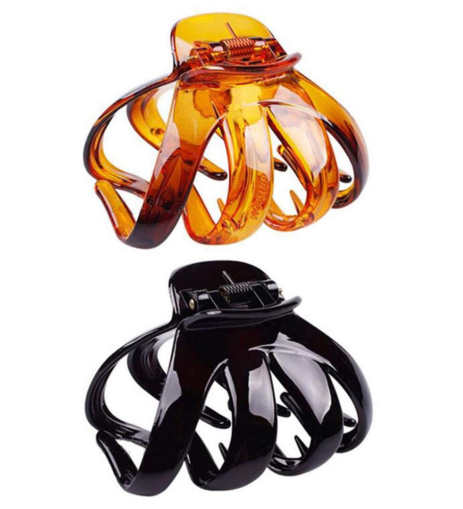 Fodattm Set of 2 Hard Plastic Octopus Hair Clips - Stylish Spider Design for Women | International Shipping Available - Buy Online on GoSupps.com