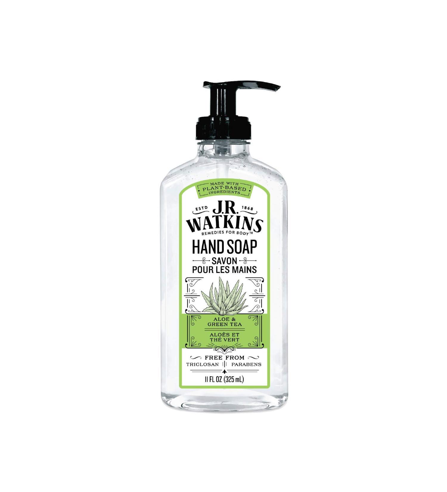 J.R. Watkins Aloe & Green Tea Hand Soap - 11 fl oz | Natural & Moisturizing - Buy Online on GoSupps.com