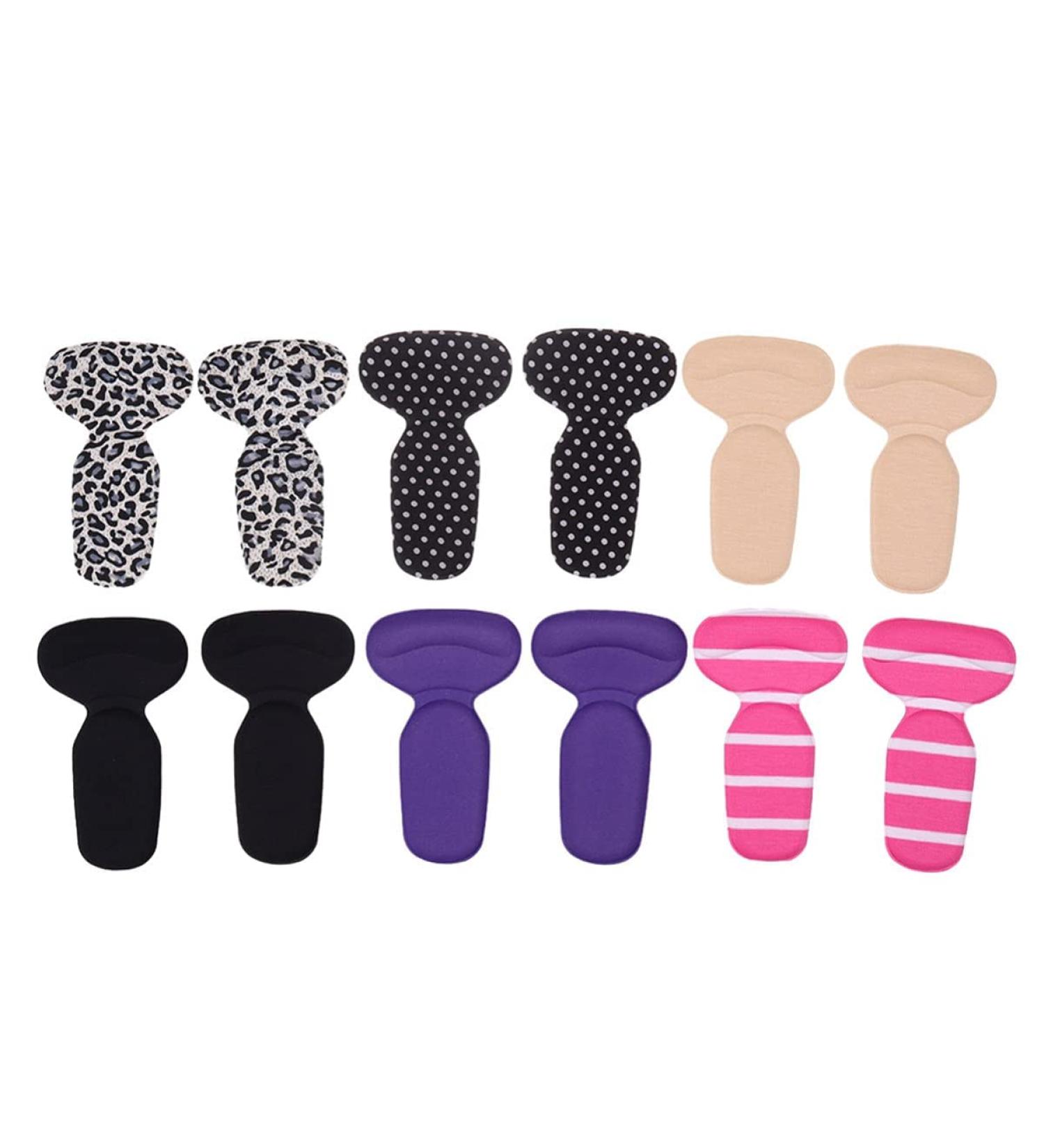 ULTNICE Shoe Heel Pads - Silicone Back Cushion Insoles | T-Shaped Heel Liners (6 Pairs) for Ultimate Comfort - Buy Online on GoSupps.com