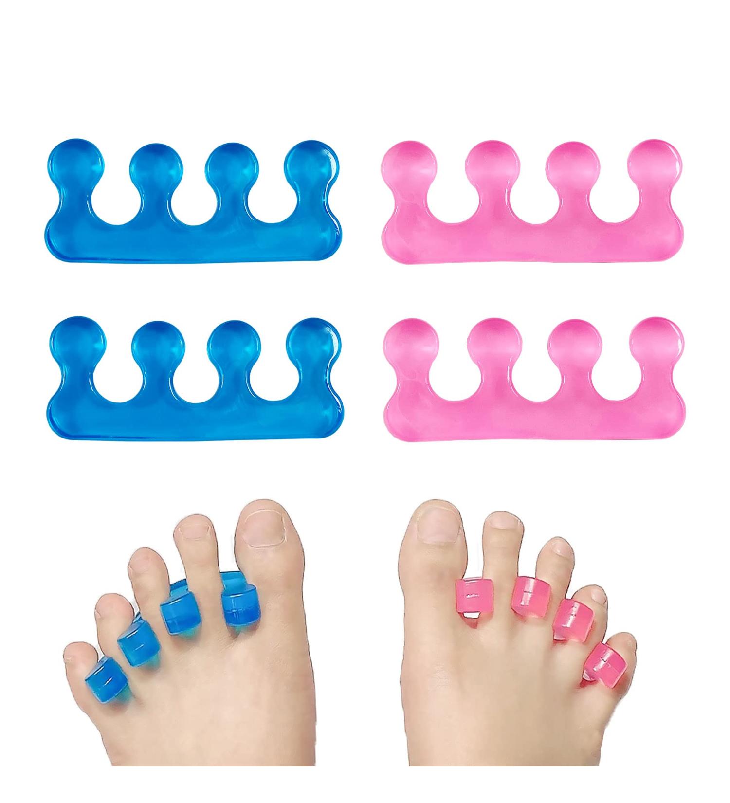 4 Pcs Repeatable Washable Toe Separators for Pedicure - Toe Separators for Nail Polish Application - Buy Online on GoSupps.com
