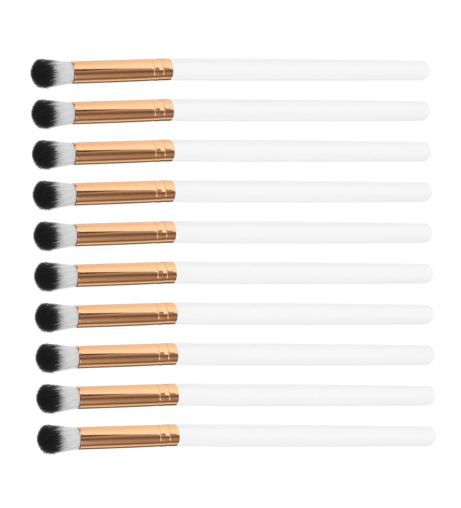 Hemoton 10pcs Makeup Brush Eyeshadow Brush Concealer Brush Makeup Eye Brush White Wooden Handle - Buy Online on GoSupps.com