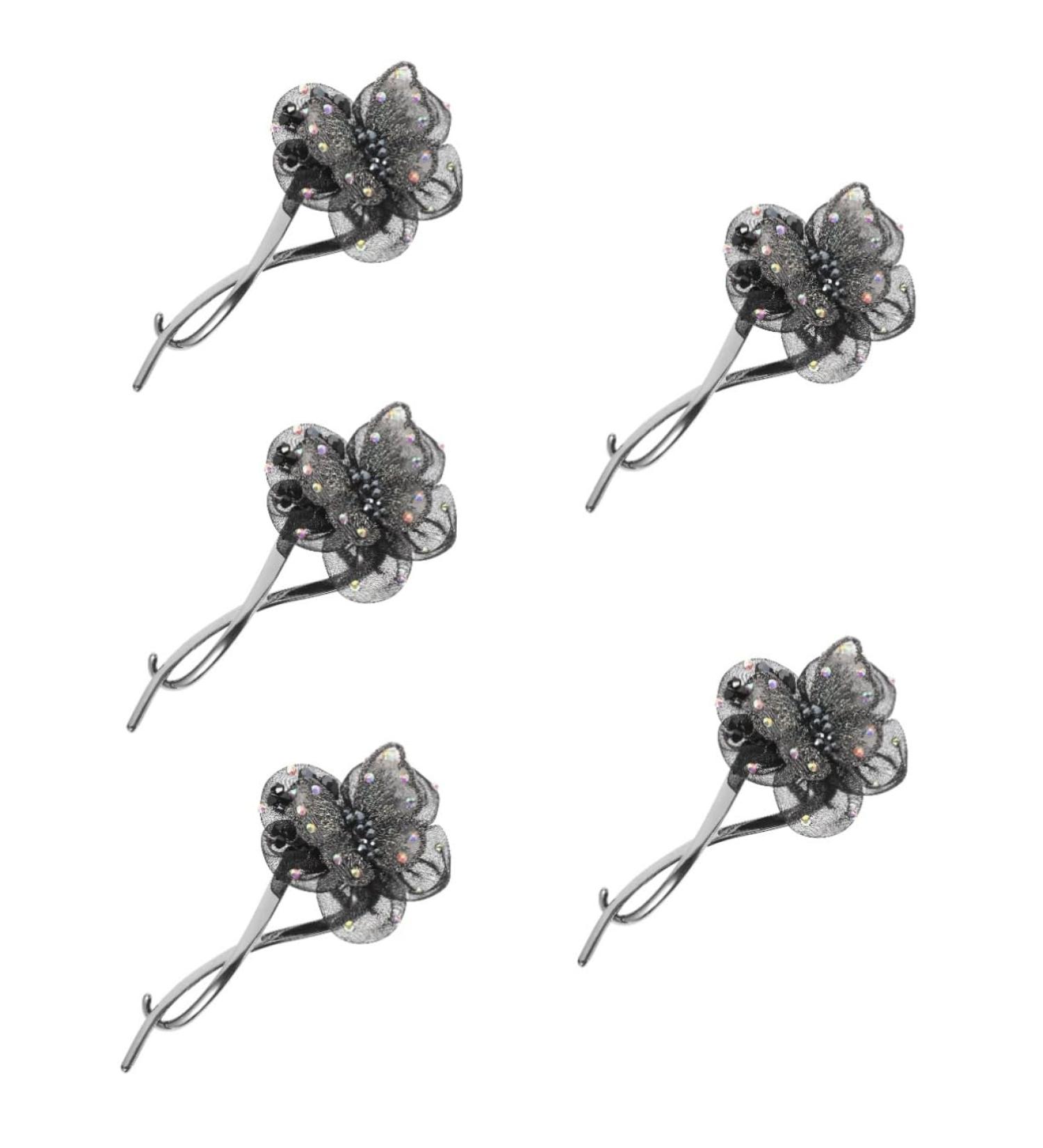 Beaupretty French Hair Clips headgear butterfly barrettes bow flower petal rhinestones barrette butterfly pin butterfly french s Miss alloy dense Securing Hair Clips - Buy Online on GoSupps.com