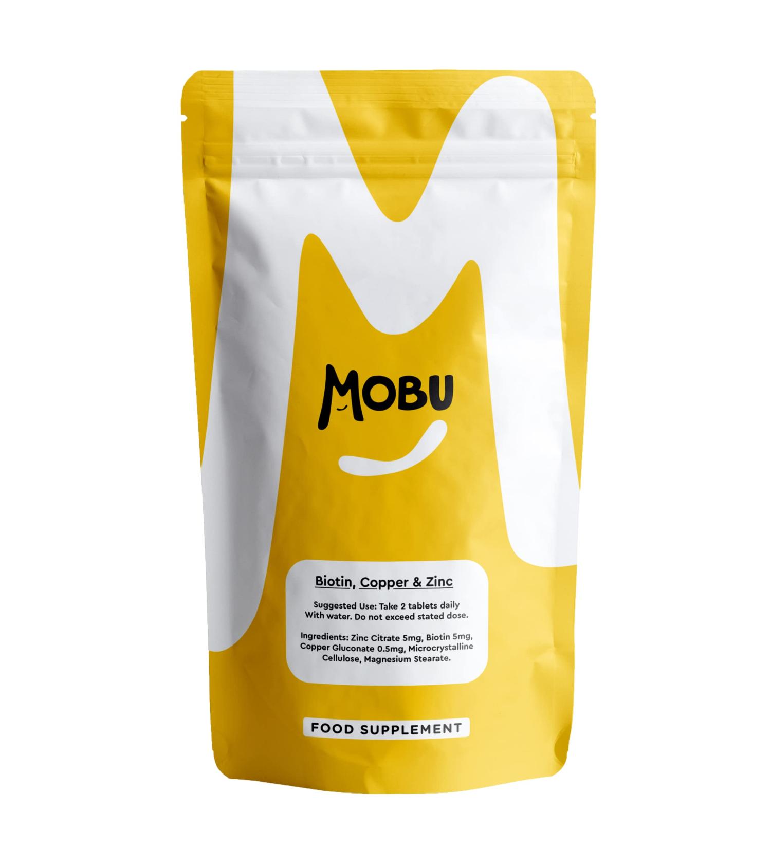 Biotin Hair Growth Supplement | 120 Tablets Enriched with Zinc & Selenium | Vegan Hair Skin and Nails Vitamins for Women & Men | MOBU UK - Buy Online on GoSupps.com