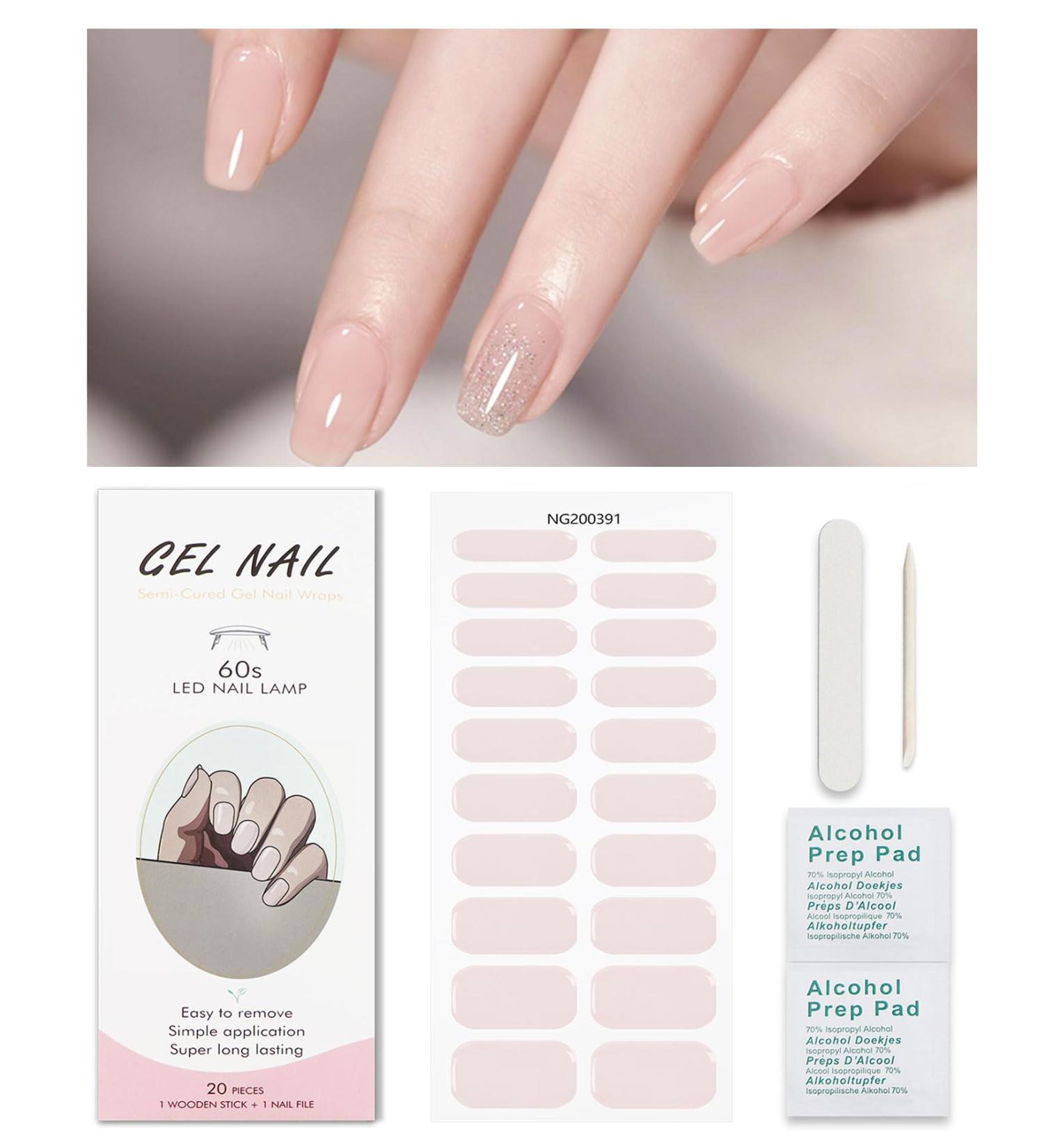  KALEFUL KALEFUL Pink Gel Nail Film Self Adhesive UV Curing Decoration Nail Art Design Accessories - Buy Online on GoSupps.com