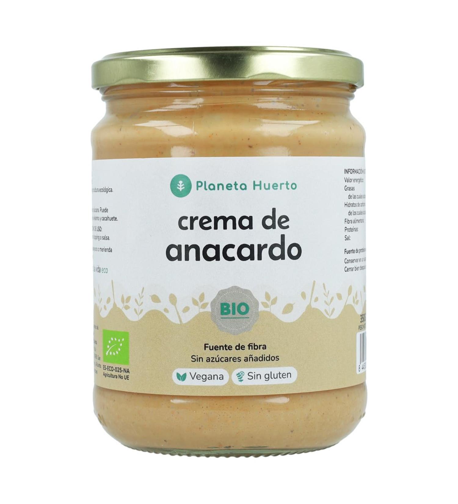  Planeta Huerto Planet Vegetable Garden | Cashew Nut Cream 350g | Organically Grown Food | Spread for Healthy Breakfasts | High-Quality Fiber-Rich Dried Fruit - Buy Online on GoSupps.com