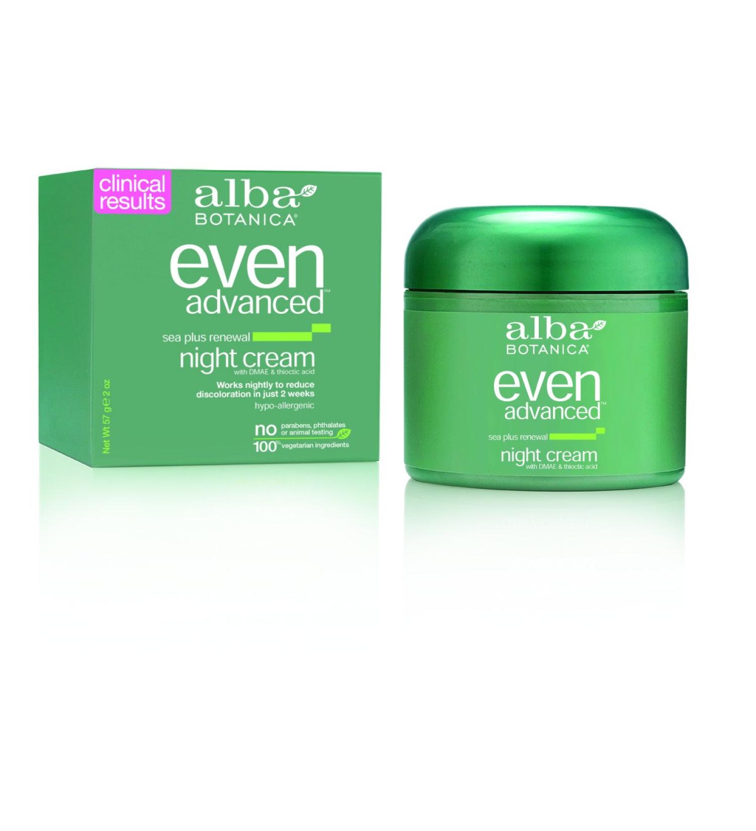Alba Botanica Even Advanced Night Cream - Sea Plus Renewal 2 Oz | Hydrating Anti-Aging Moisturizer for Radiant Skin - Buy Online on GoSupps.com