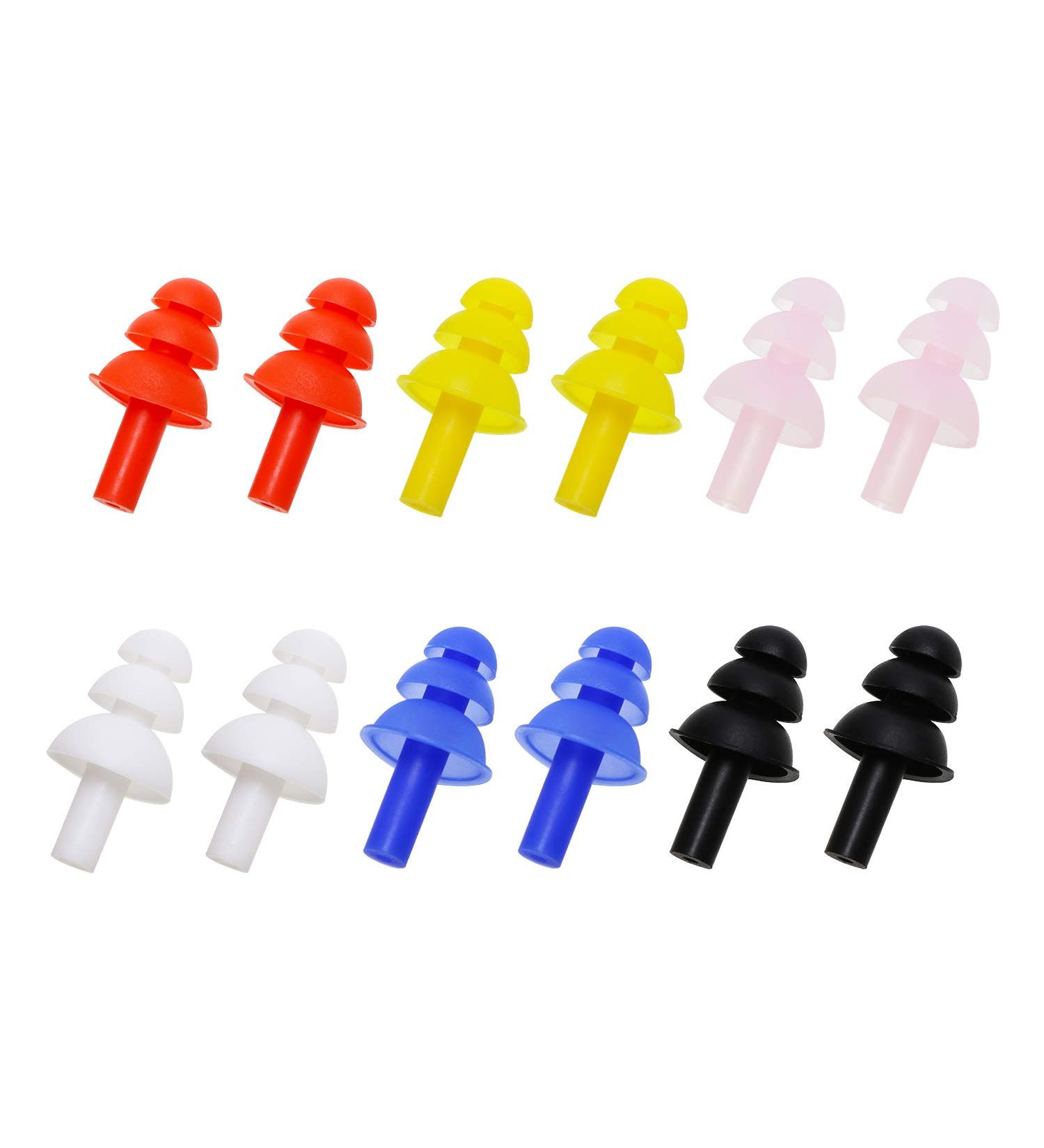 6 Pairs Tupalizy Reusable Silicone Swimming Ear Plugs for Waterproof Comfort and Hearing Protection - Buy Online on GoSupps.com
