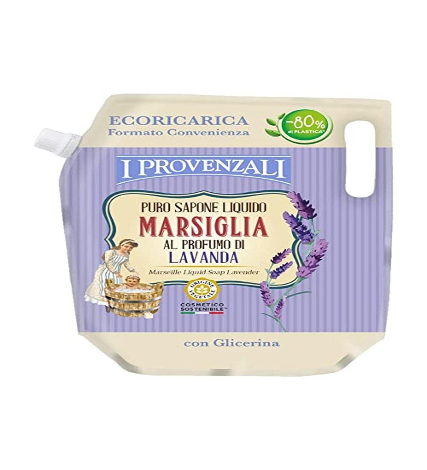 I Provenzali Provenzali Pure Marseille liquid soap with lavender scent 750ml eco-refill