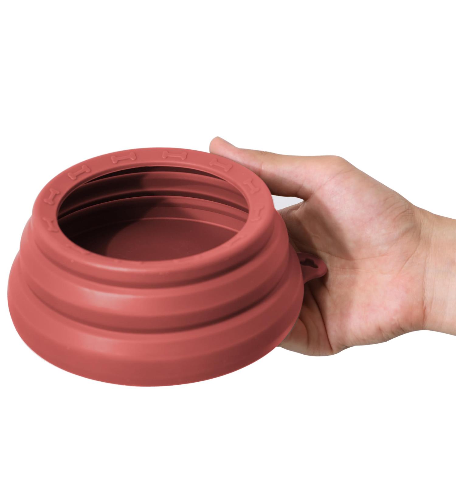 Ohmo Dog Travel Bowl - Large Portable Anti-Drool Foldable Pet Bowl for Road Trips | 700ml Erythrinus Design - Ideal Dog Travel Accessories - Buy Online on GoSupps.com