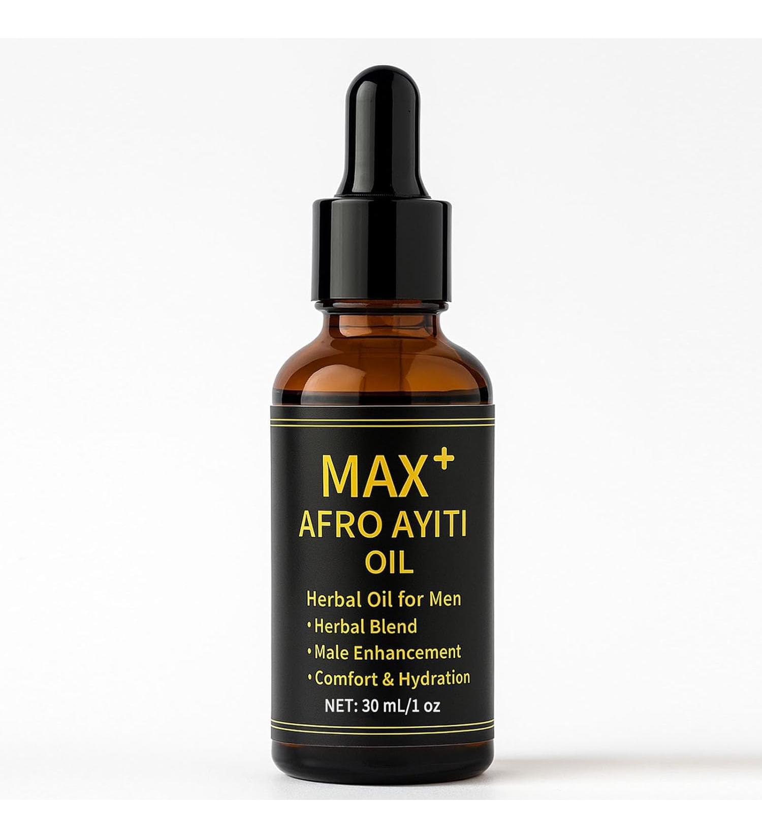 Max+ Afro Ayiti Oil Natural Herbal Massage Oil for Male Enhancement - 1 PC 30ML - Buy Online on GoSupps.com