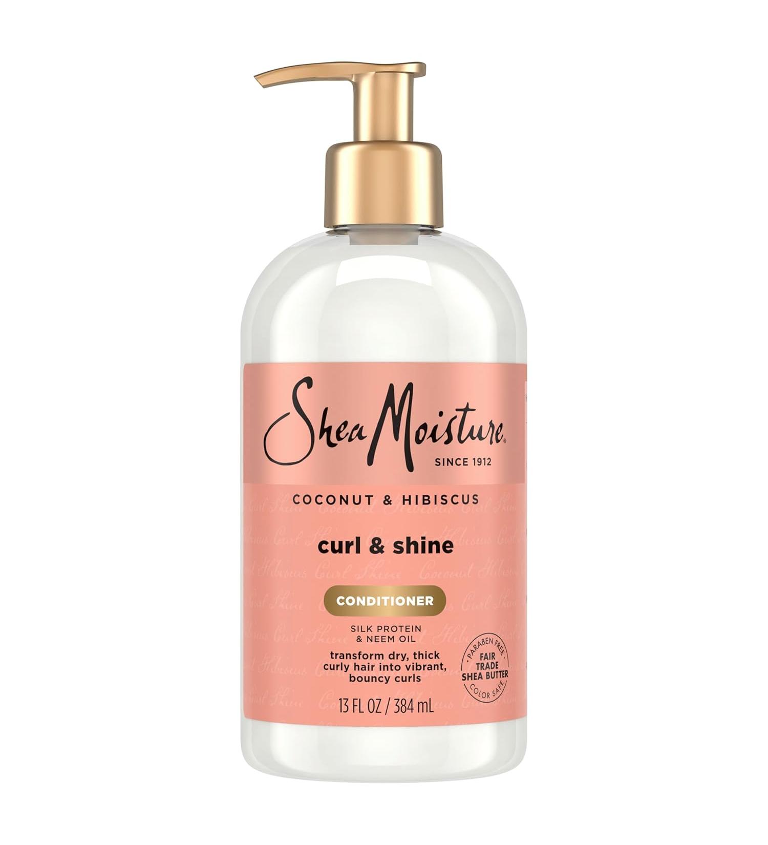 SheaMoisture Coconut Hibiscus Curl Shine Conditioner 13oz - Moisturize & Define Curly Hair - Buy Online on GoSupps.com